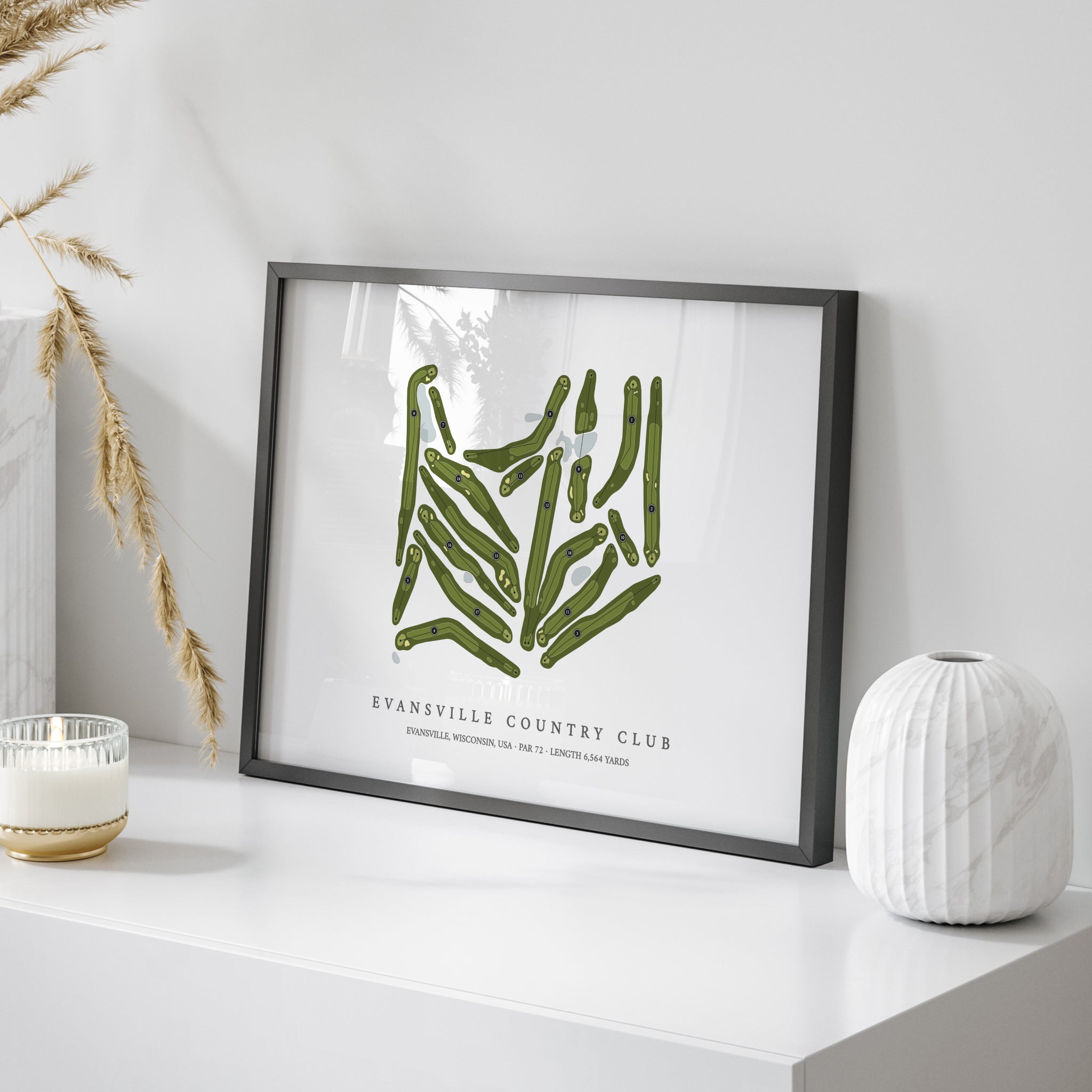 Evansville Country Club | Golf Course Print | On+Table