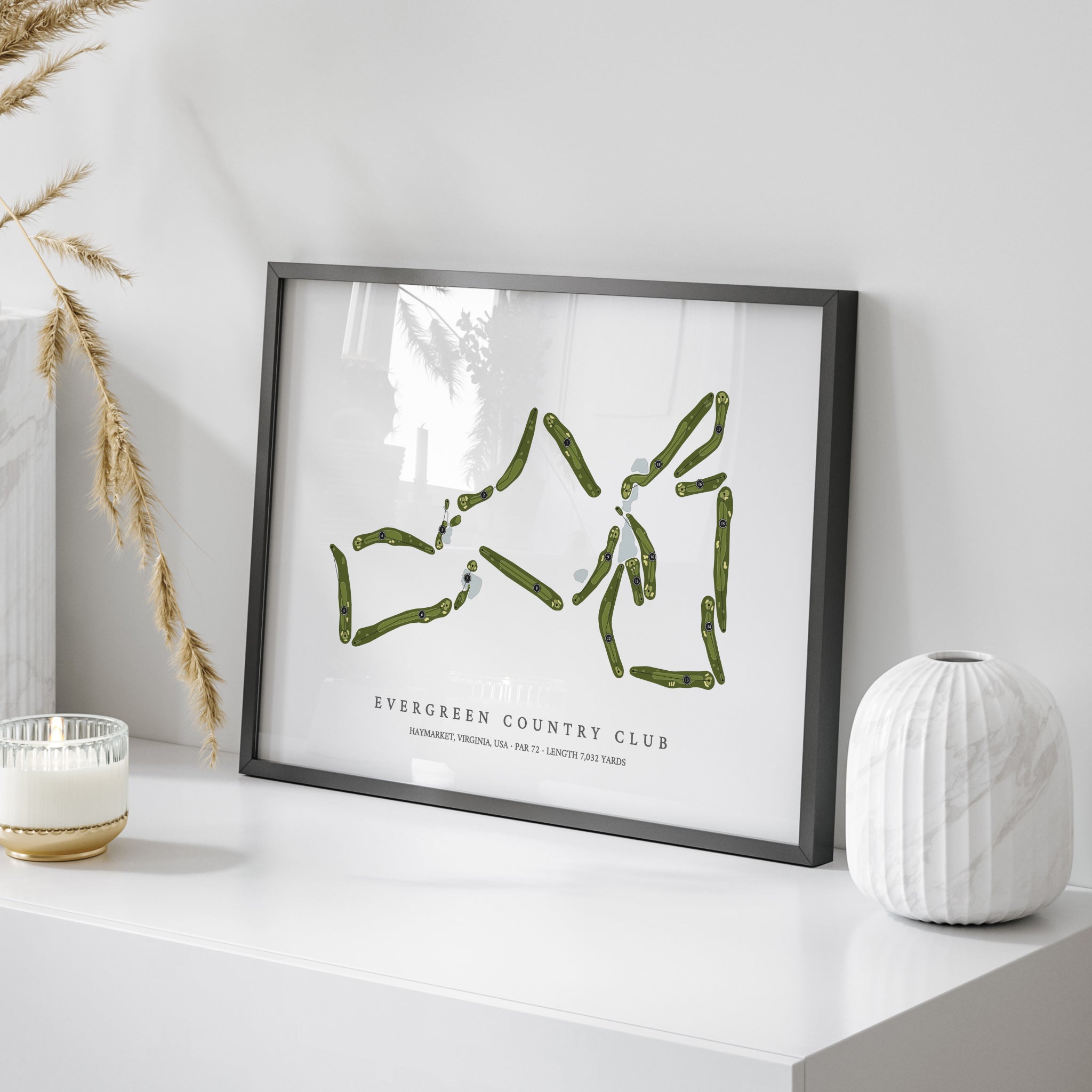 Evergreen Country Club | Golf Course Map | On Table 