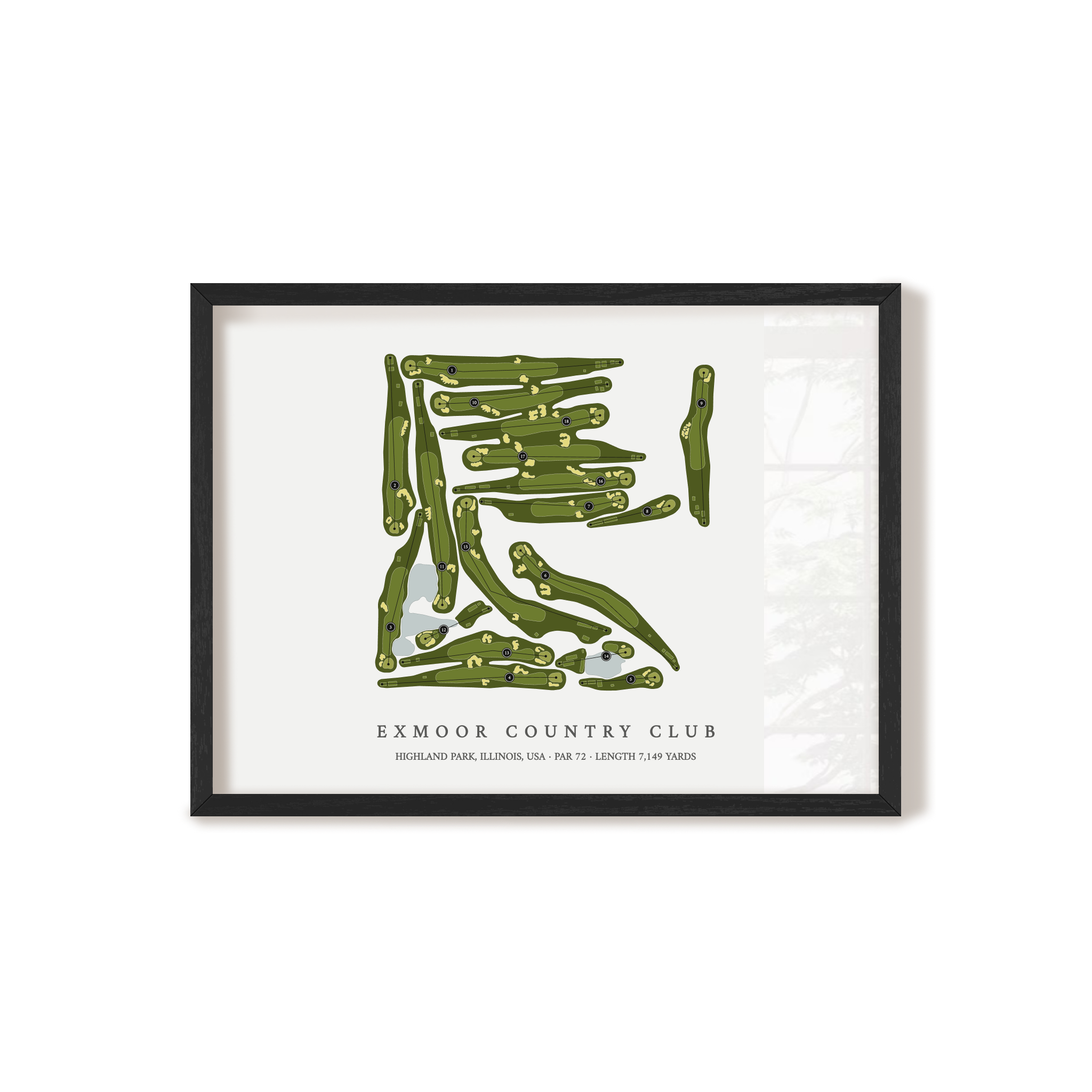 Exmoor Country Club | Golf Course Map | Black+Frame 