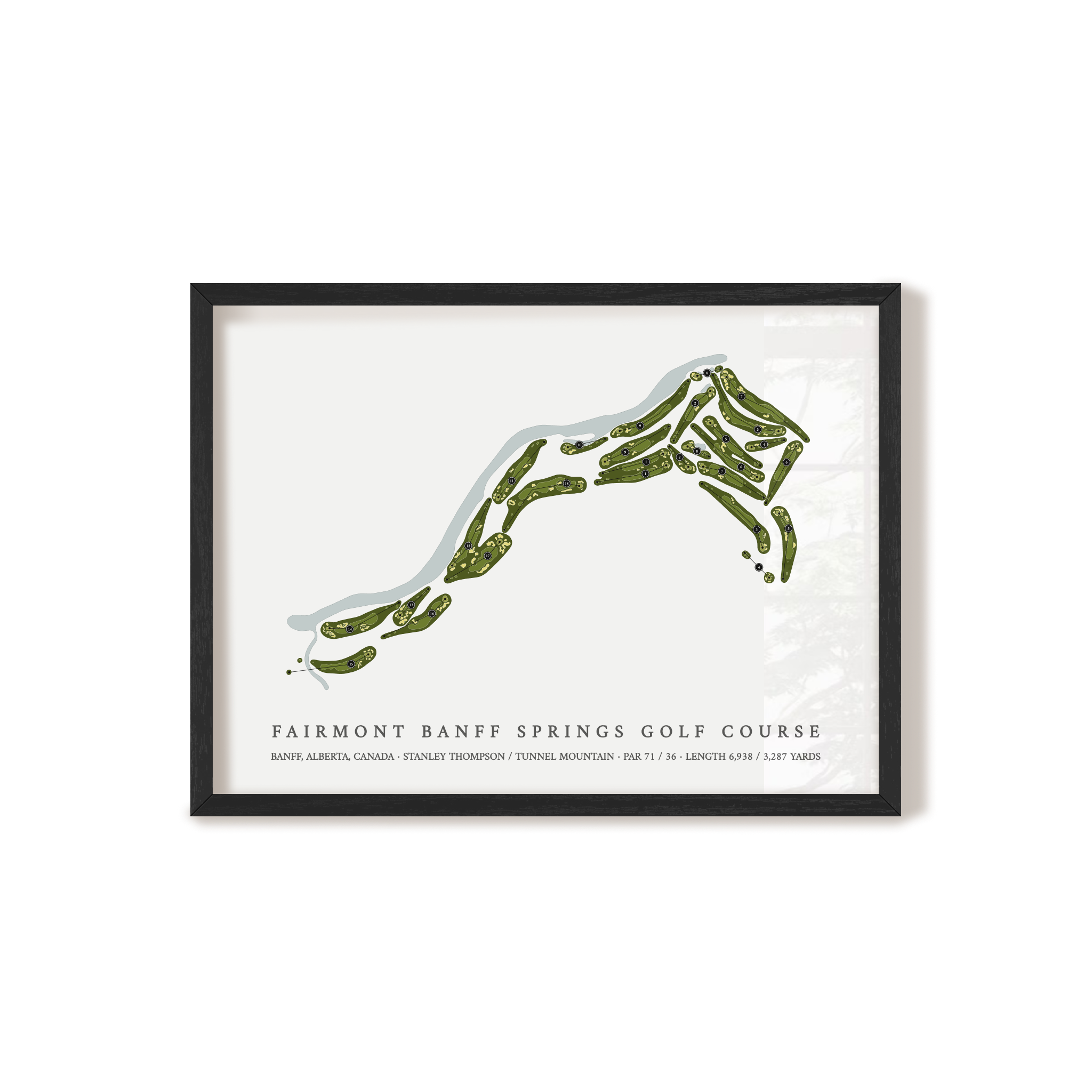 Fairmont Banff Springs Golf Course | Golf Course Map | Black Frame 