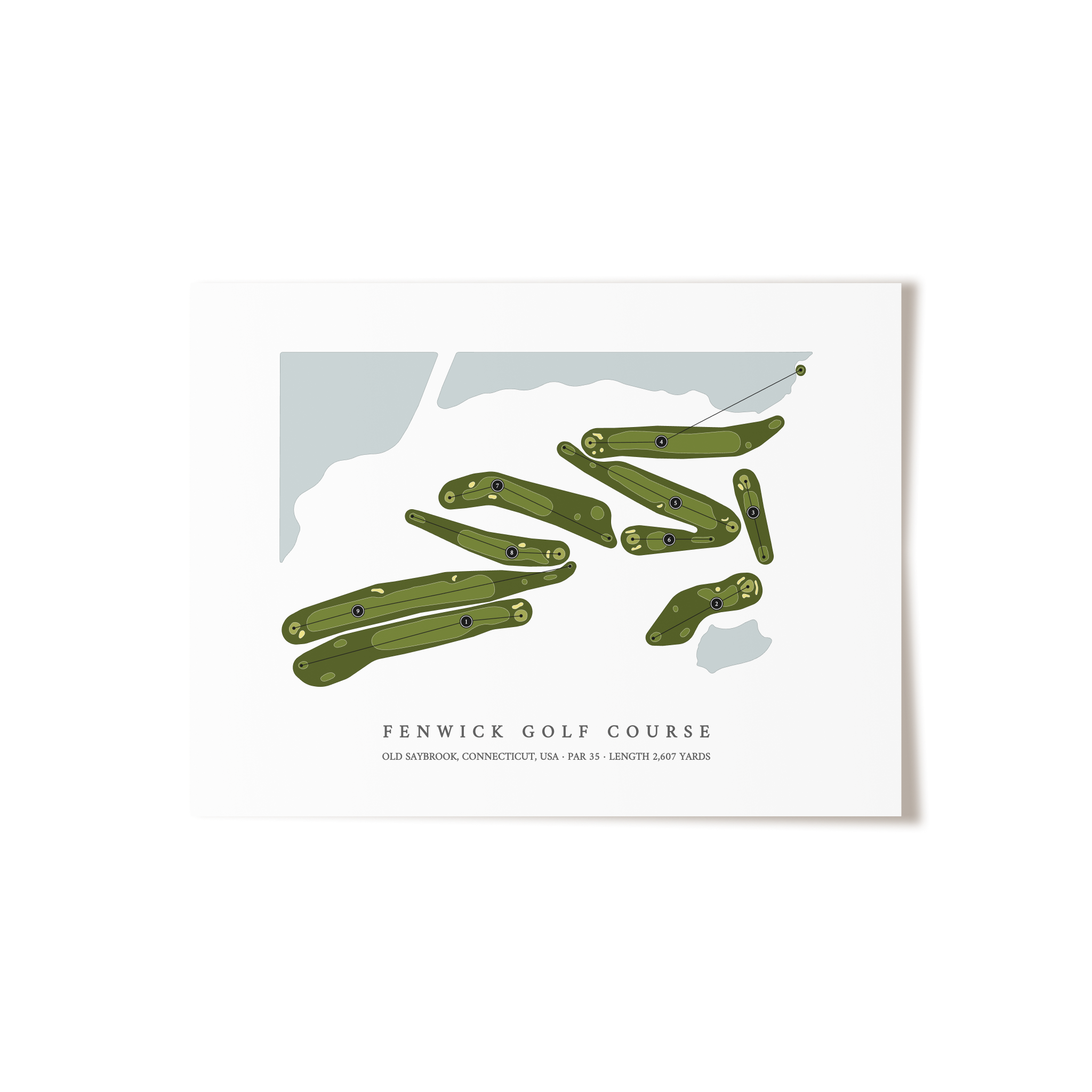 Fenwick Golf Course | Golf Course Map | Unframed 