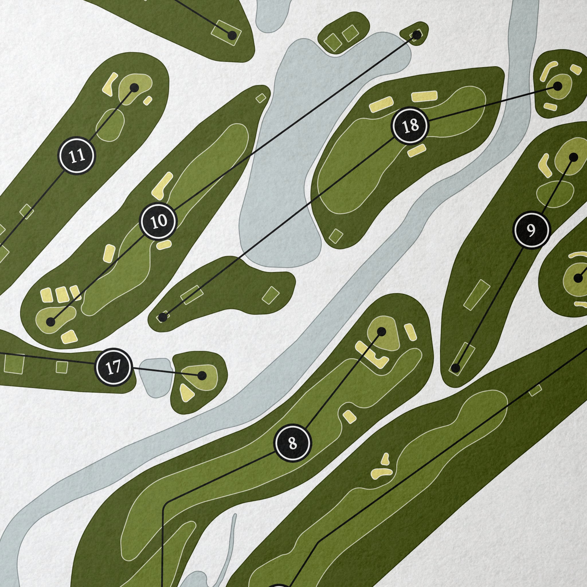 Fiddlers Elbow Country Club - Meadow Course | Golf Course Print | Close+Up 