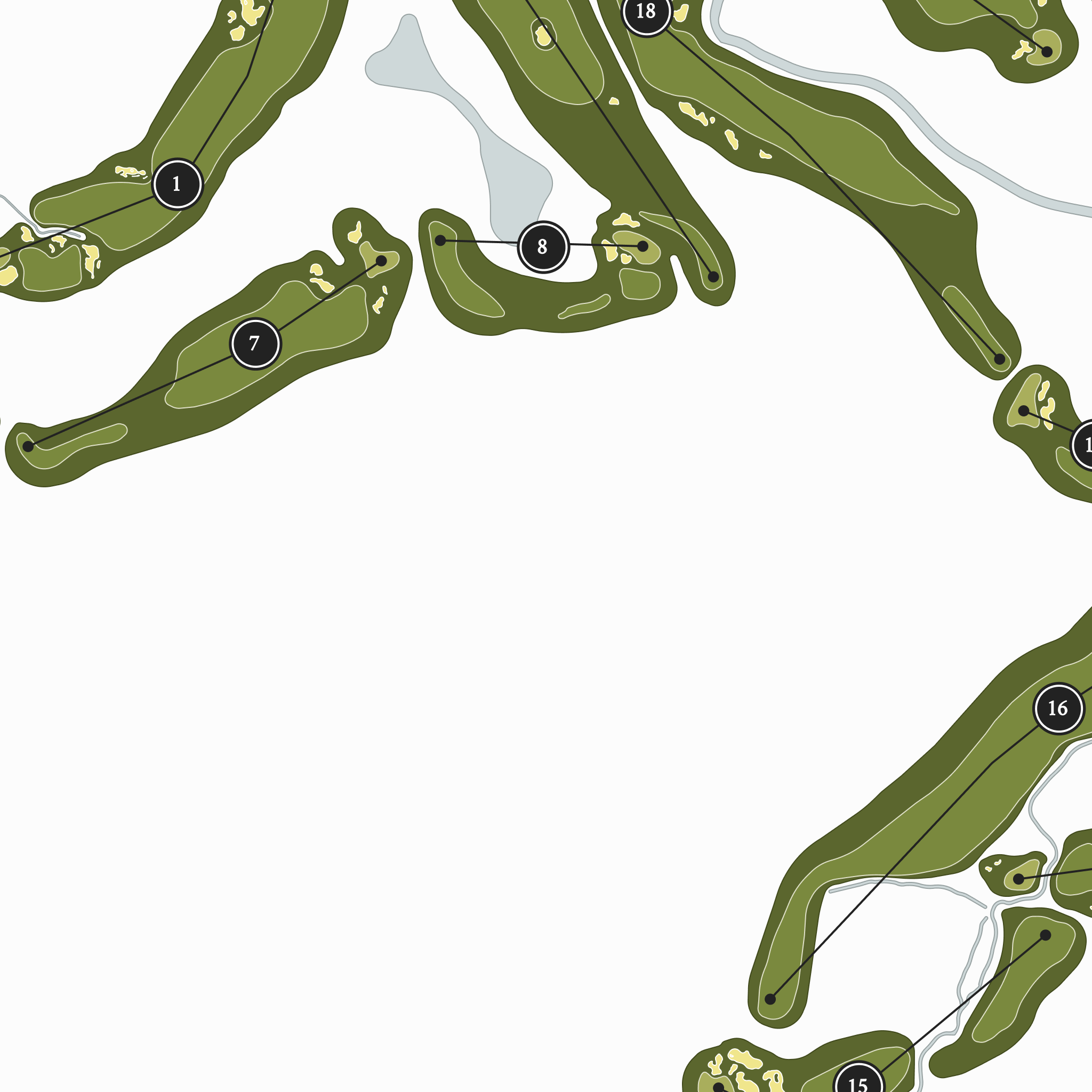 Fields Ranch - East Course | Golf Course Map | Close Up