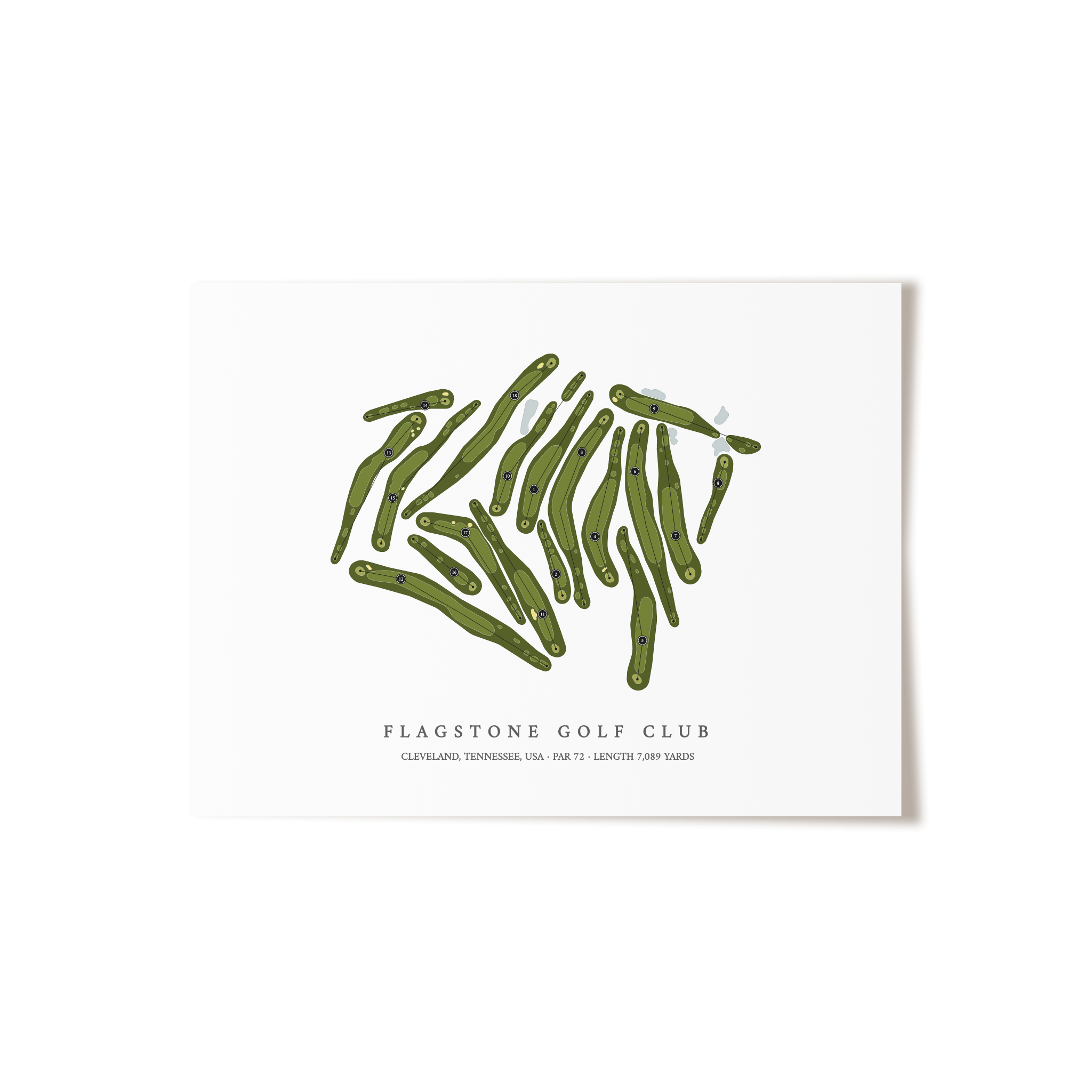 Flagstone Golf Club | Golf Course Map | Unframed 