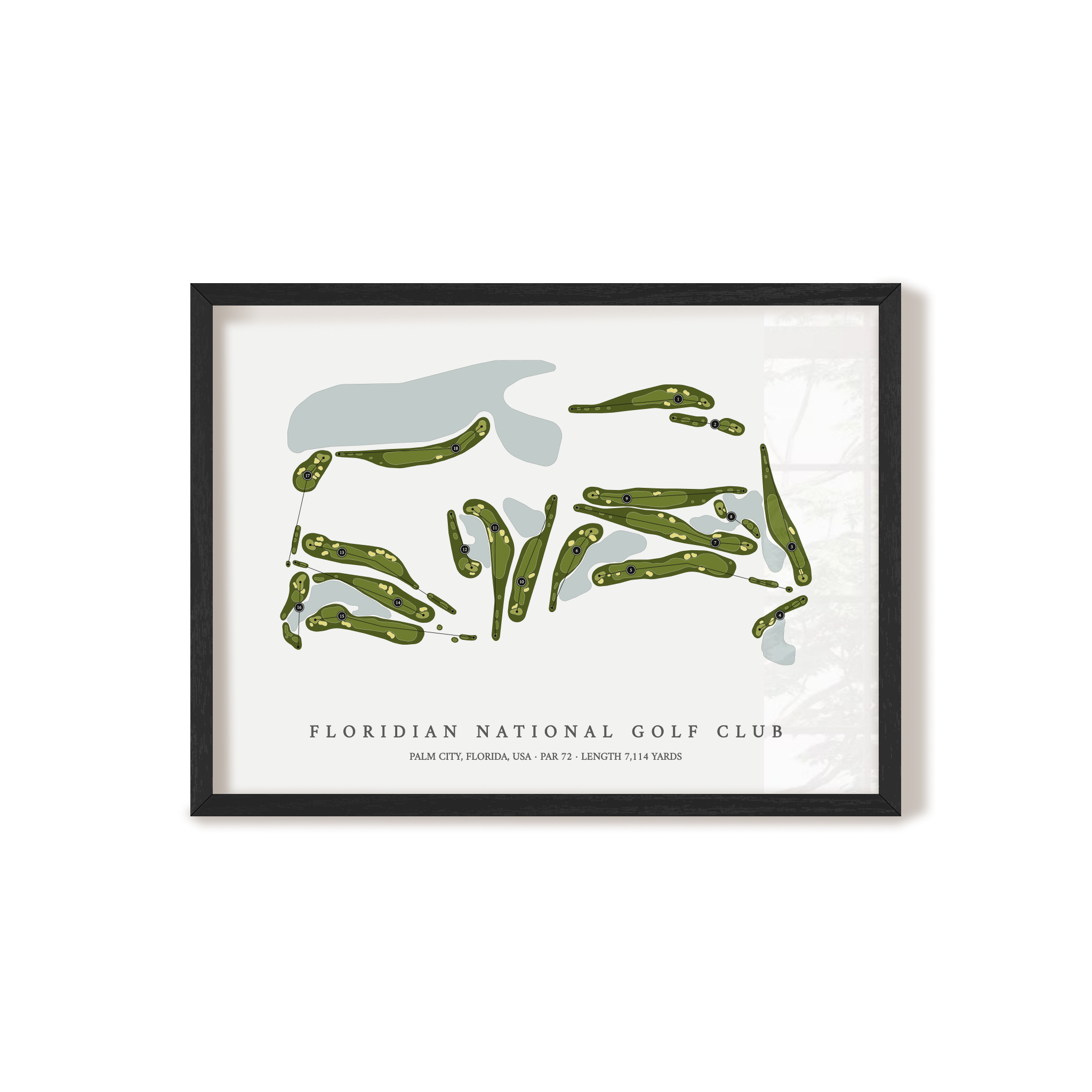 Floridian National Golf Club | Golf Course Map | Black+Frame 