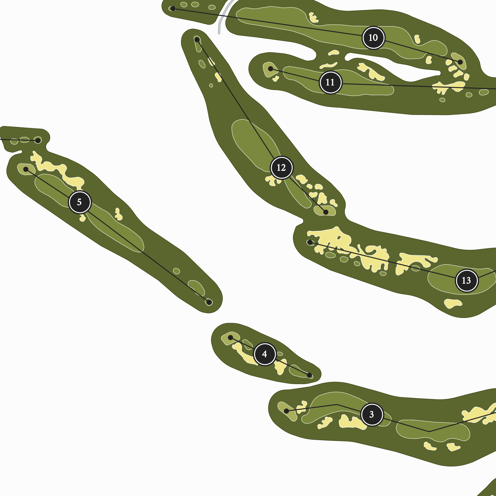 Forest Creek Golf Club - North Course | Golf Course Map | Close Up