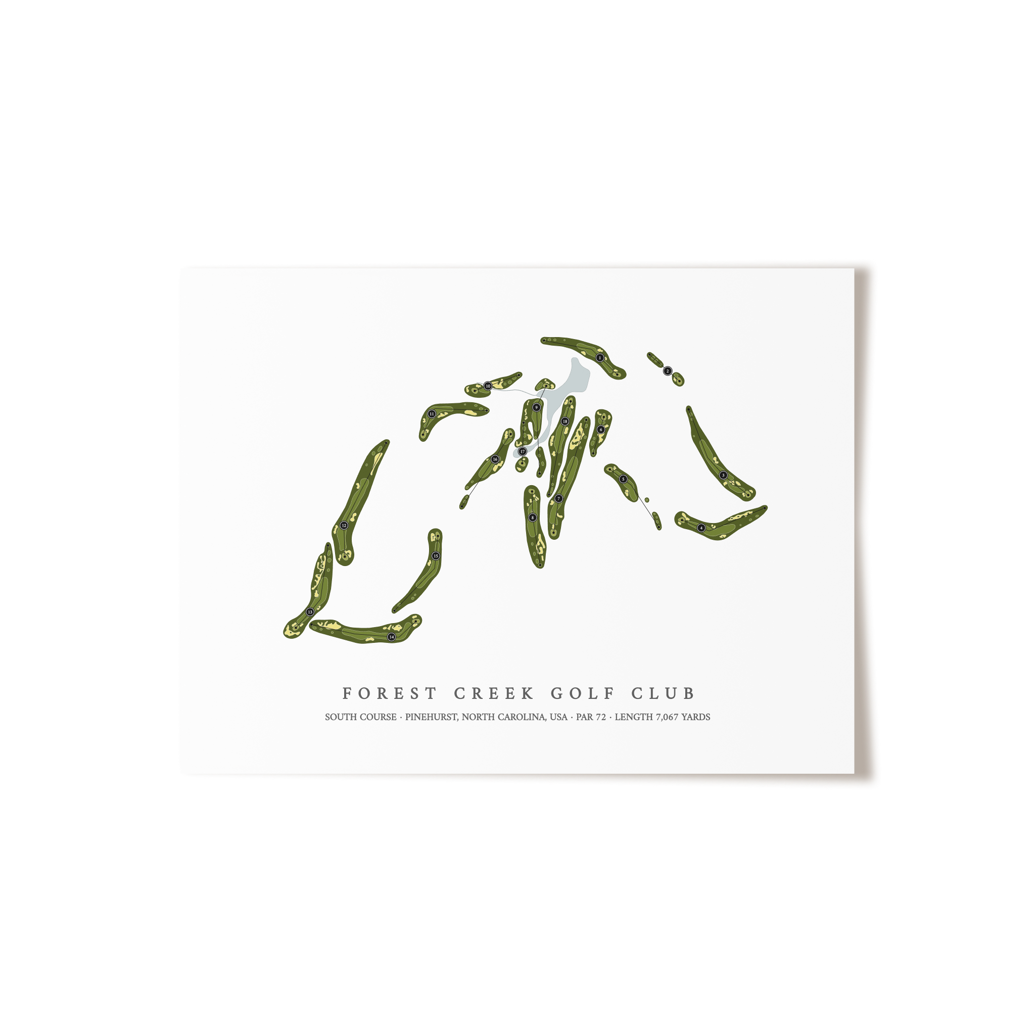 Forest Creek Golf Club - South Course | Golf Course Map | Unframed 
