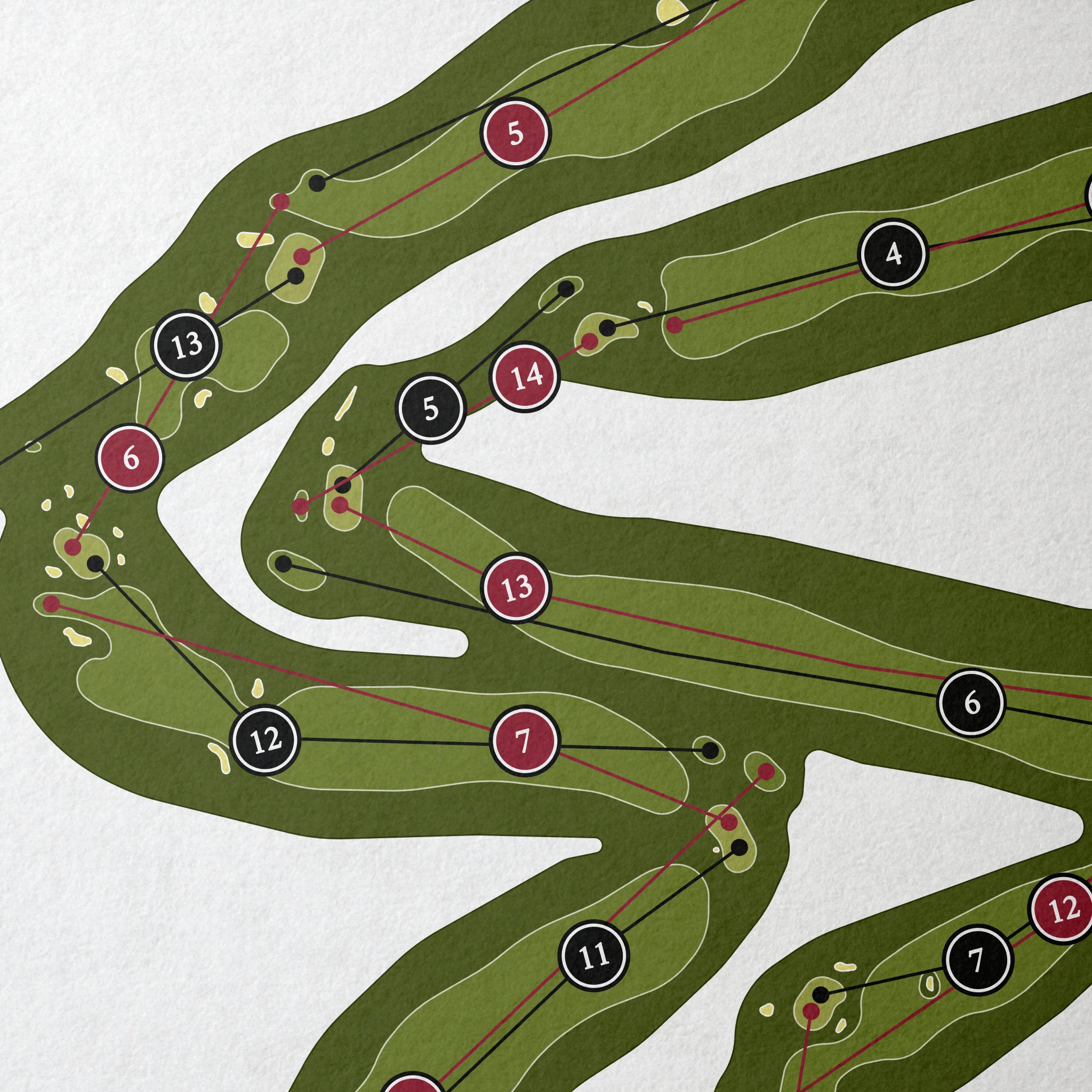 Forest Dunes Golf Club - The Loop | Golf Course Map | Close Up 