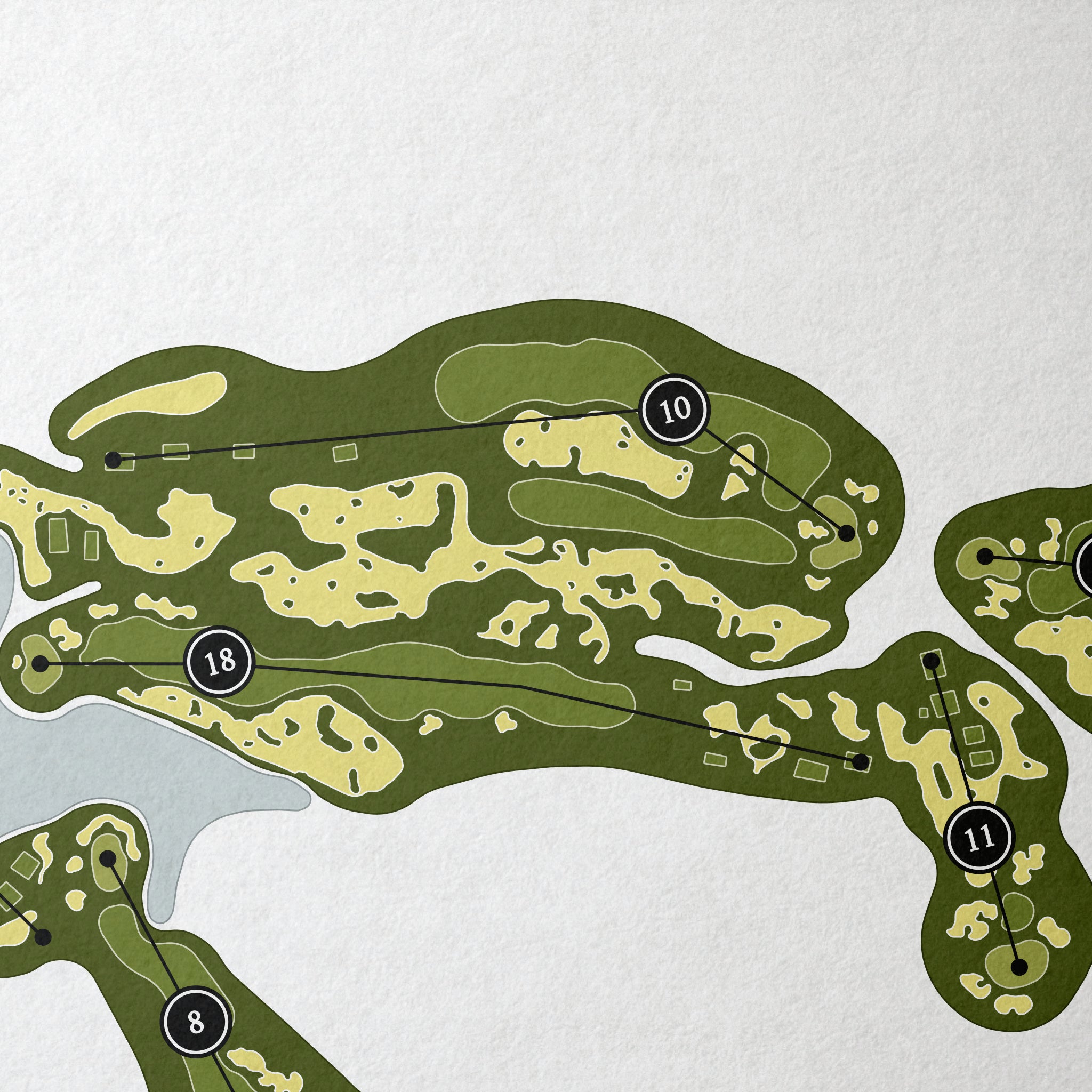Forest Dunes Golf Club | Golf Course Map | Close Up 