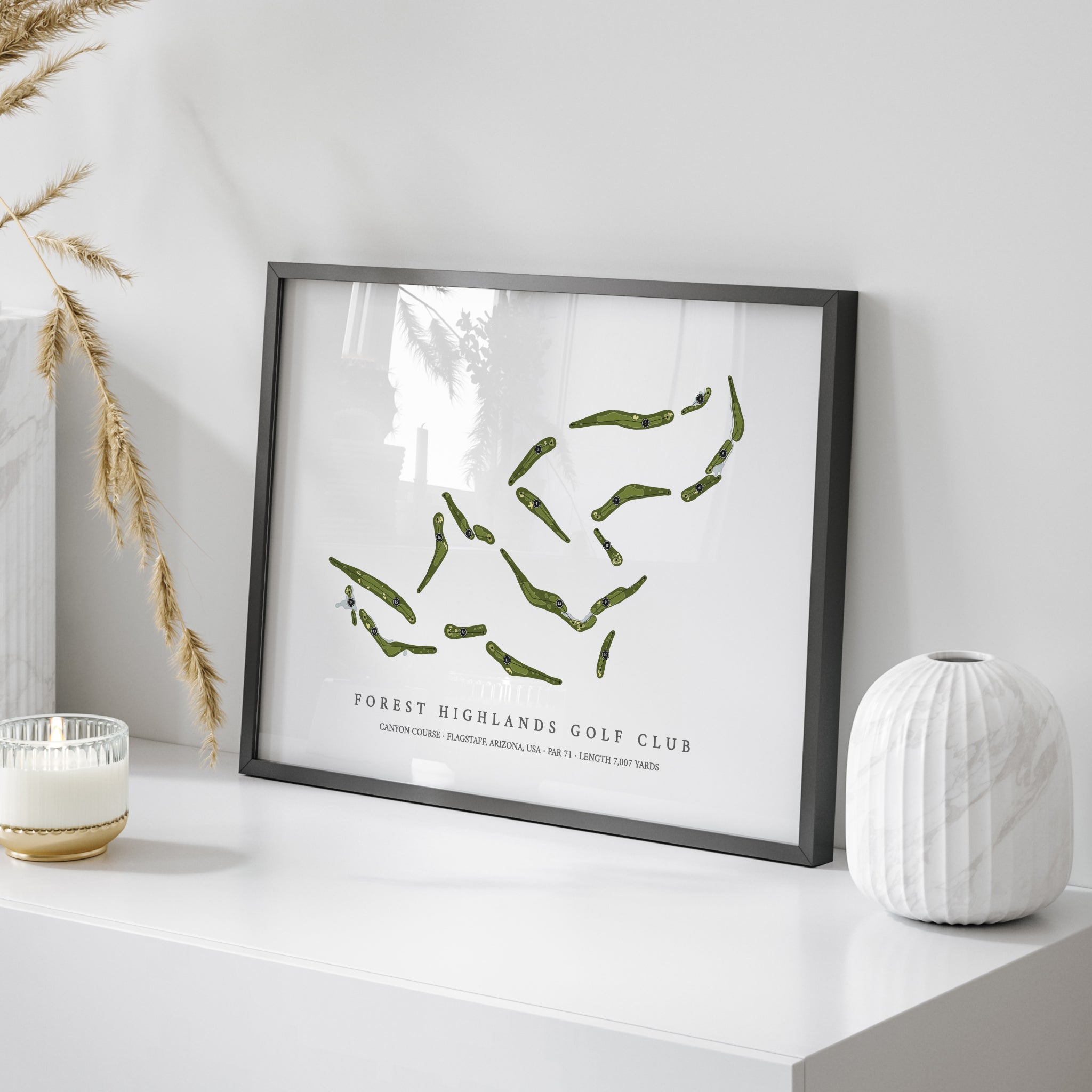 Forest Highlands Golf Club - Canyon Course | Golf Course Map | On Table 