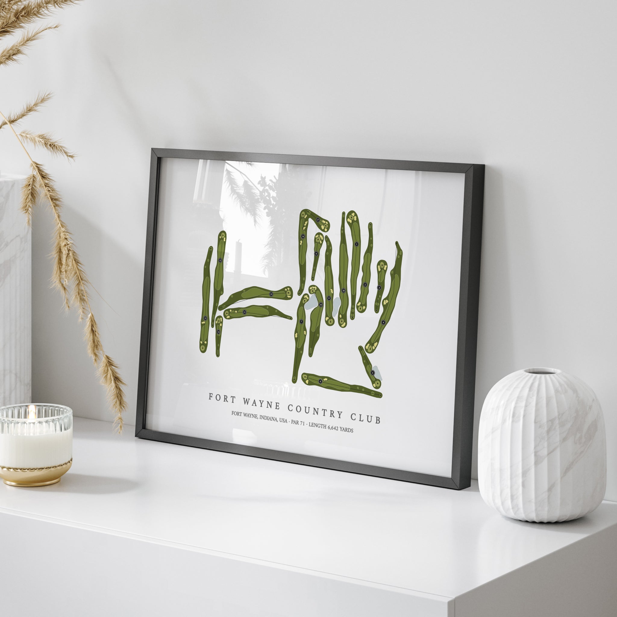 Fort Wayne Country Club | Golf Course Map | On Table 