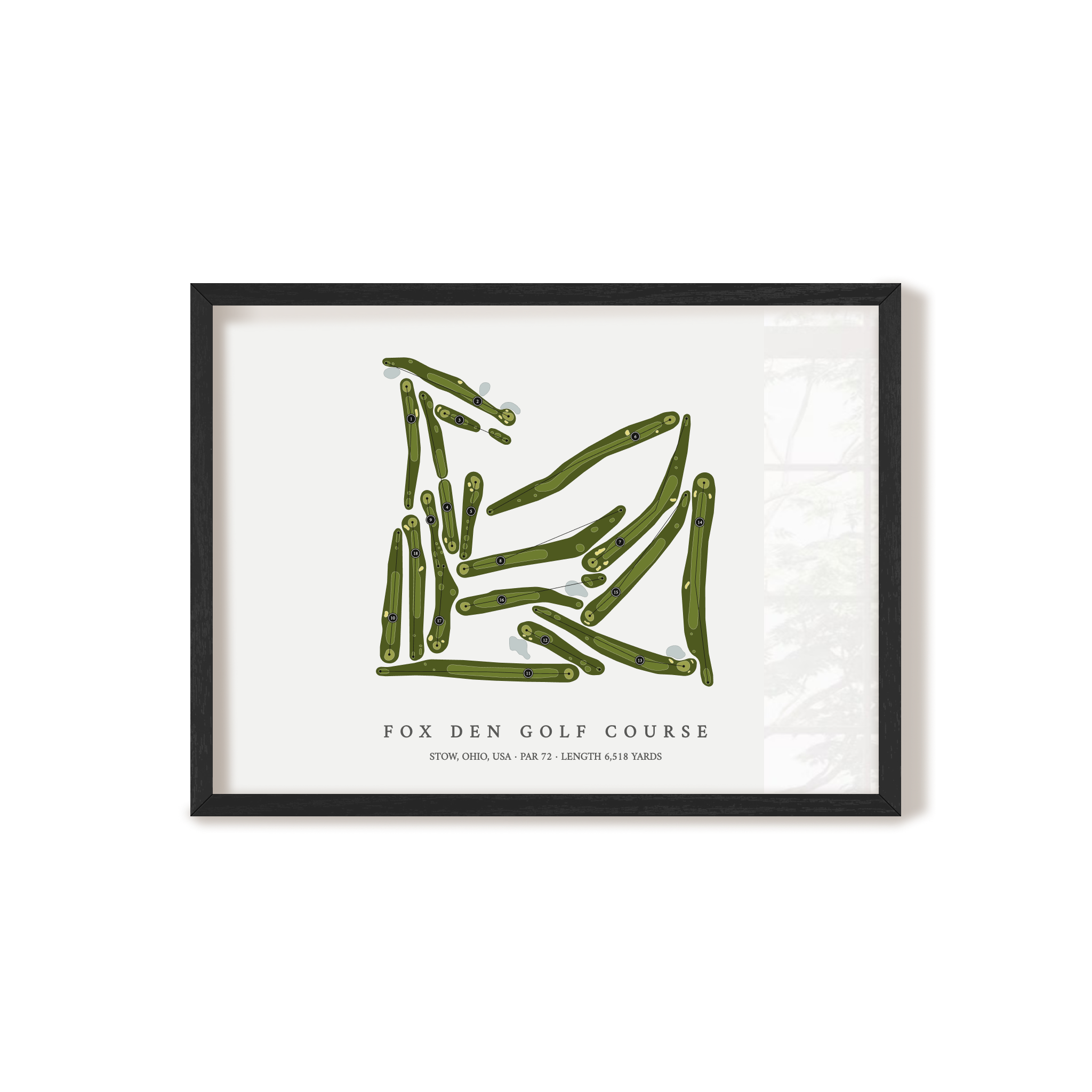 Fox Den Golf Course | Golf Course Map | Black+Frame 