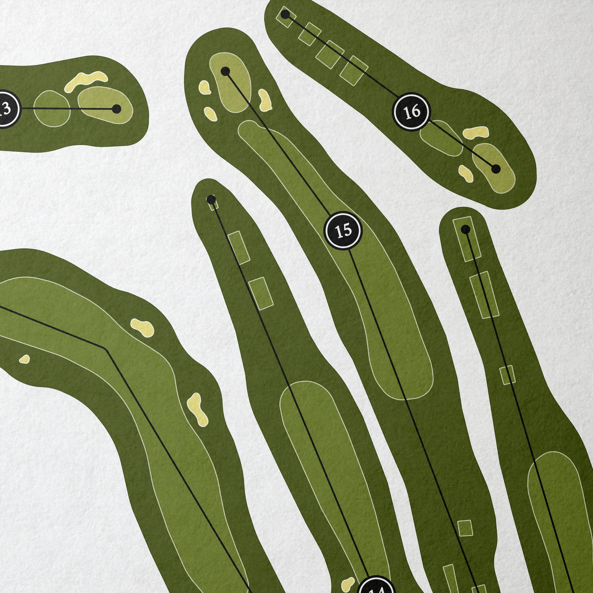 Fox Hollow Golf Course | Golf Course Print | Close Up 