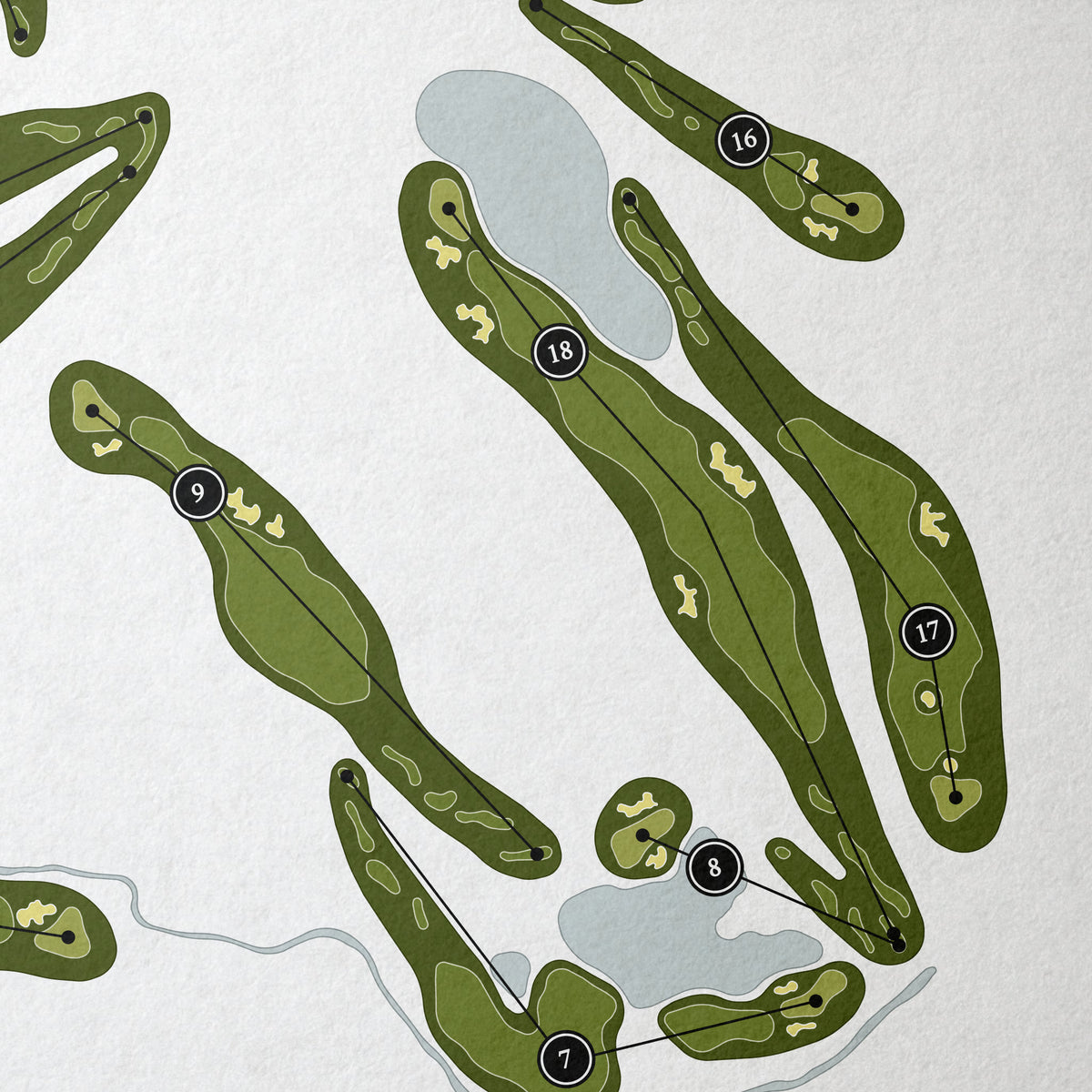 Fox Hopyard Golf Club | Golf Course Print | Close Up