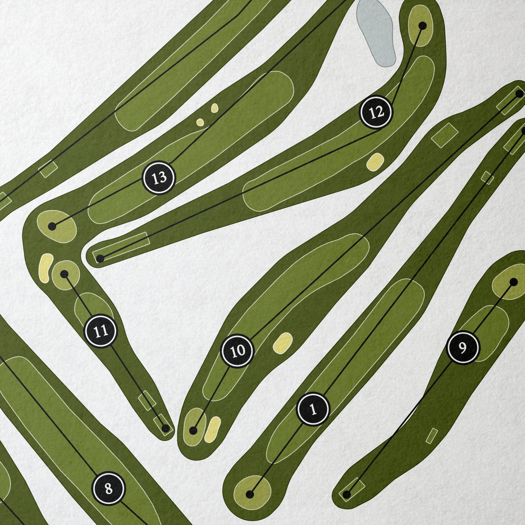 Franklin Country Club | Golf Course Map | Close Up 