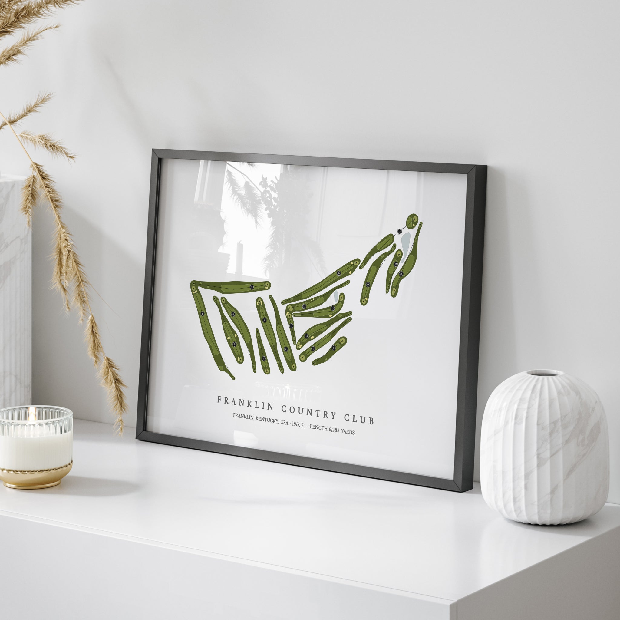 Franklin Country Club | Golf Course Map | On Table 