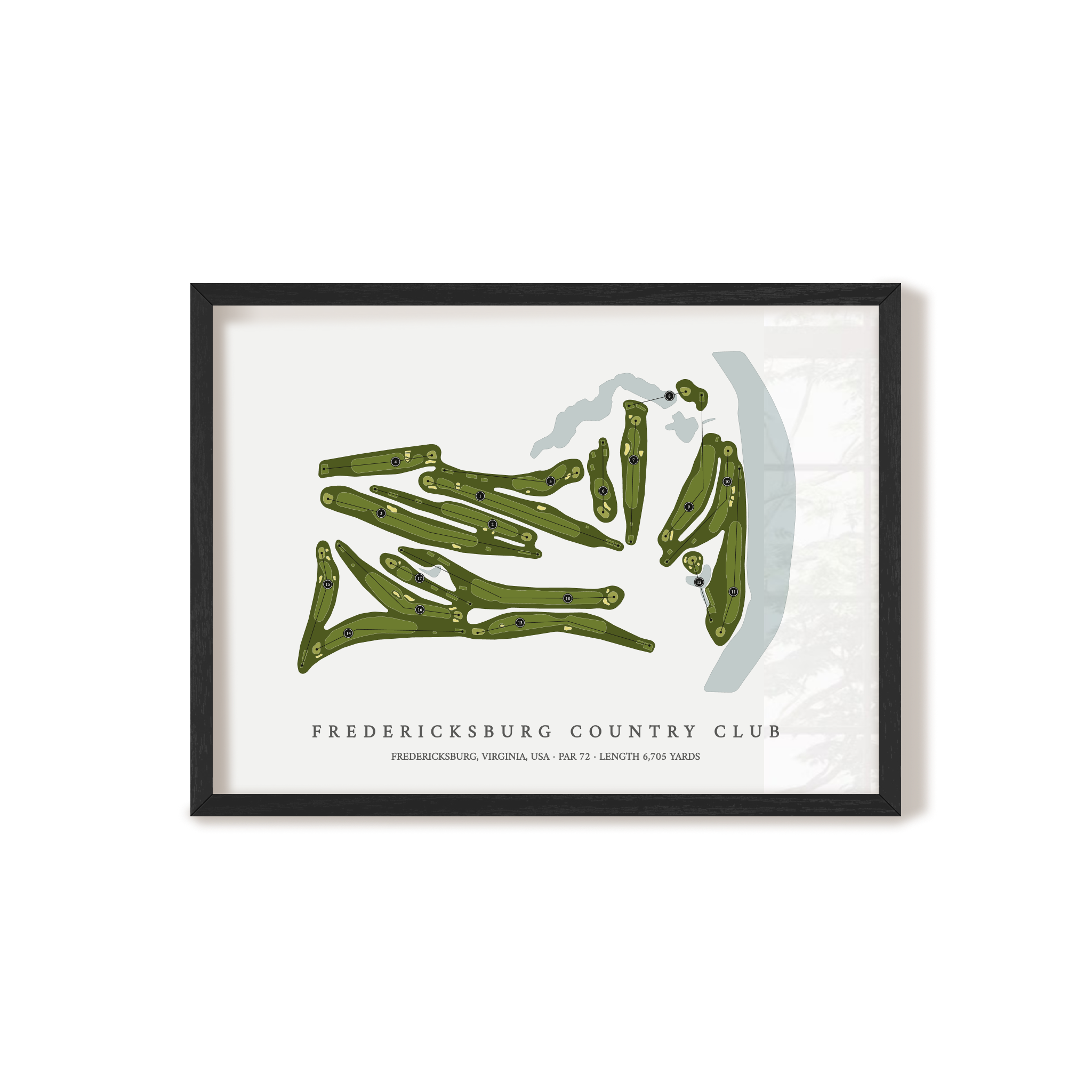 Fredericksburg Country Club | Golf Course Print | Black+Frame