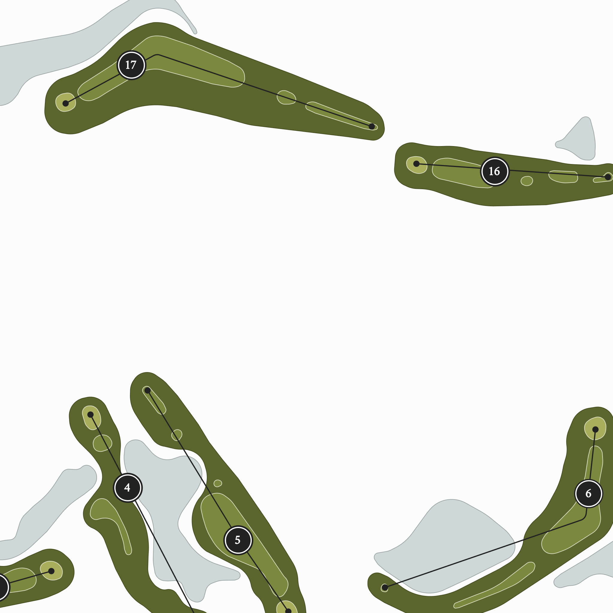 Freedom Fairways | Golf Course Map | Close Up