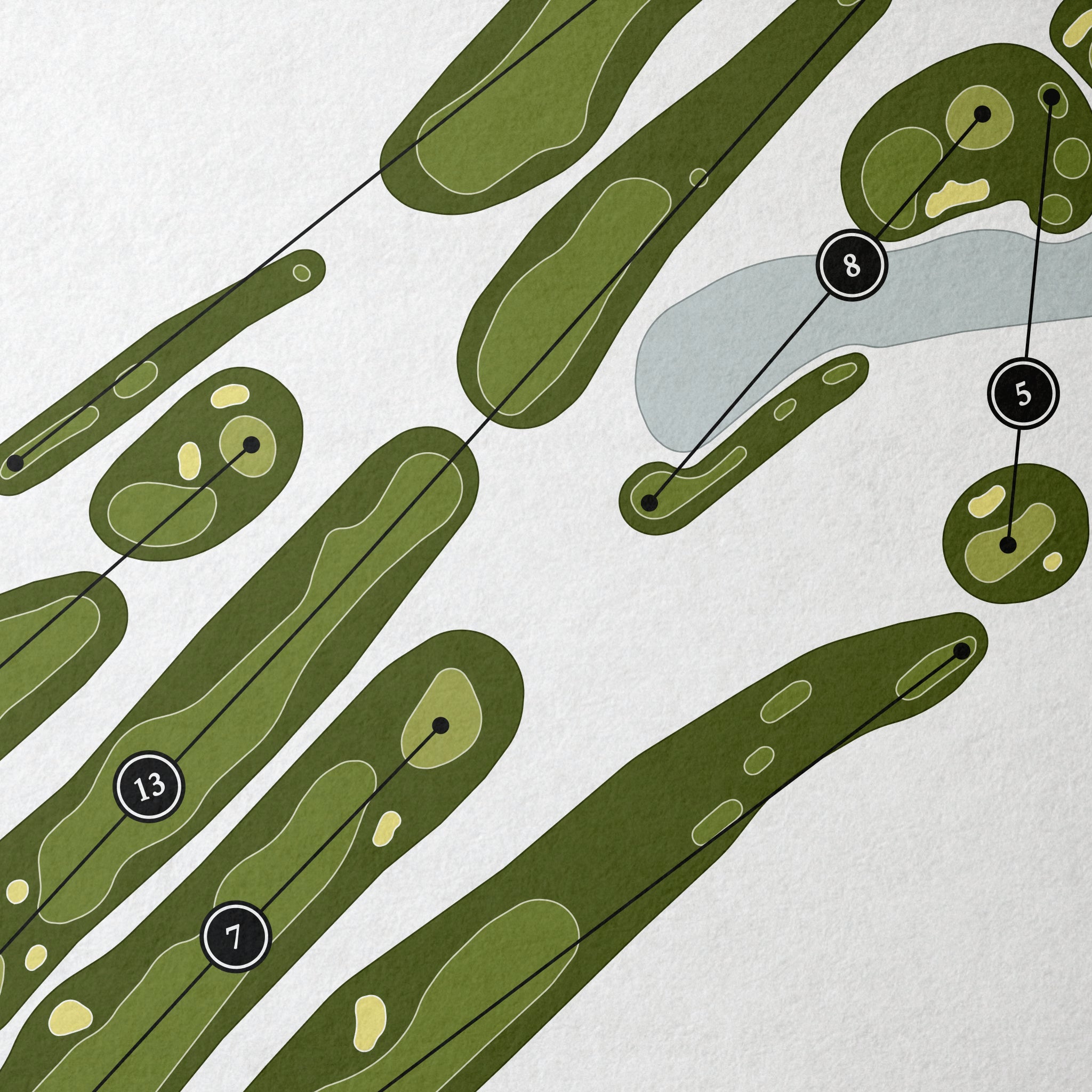 Fremont Country Club | Golf Course Map | Close Up 