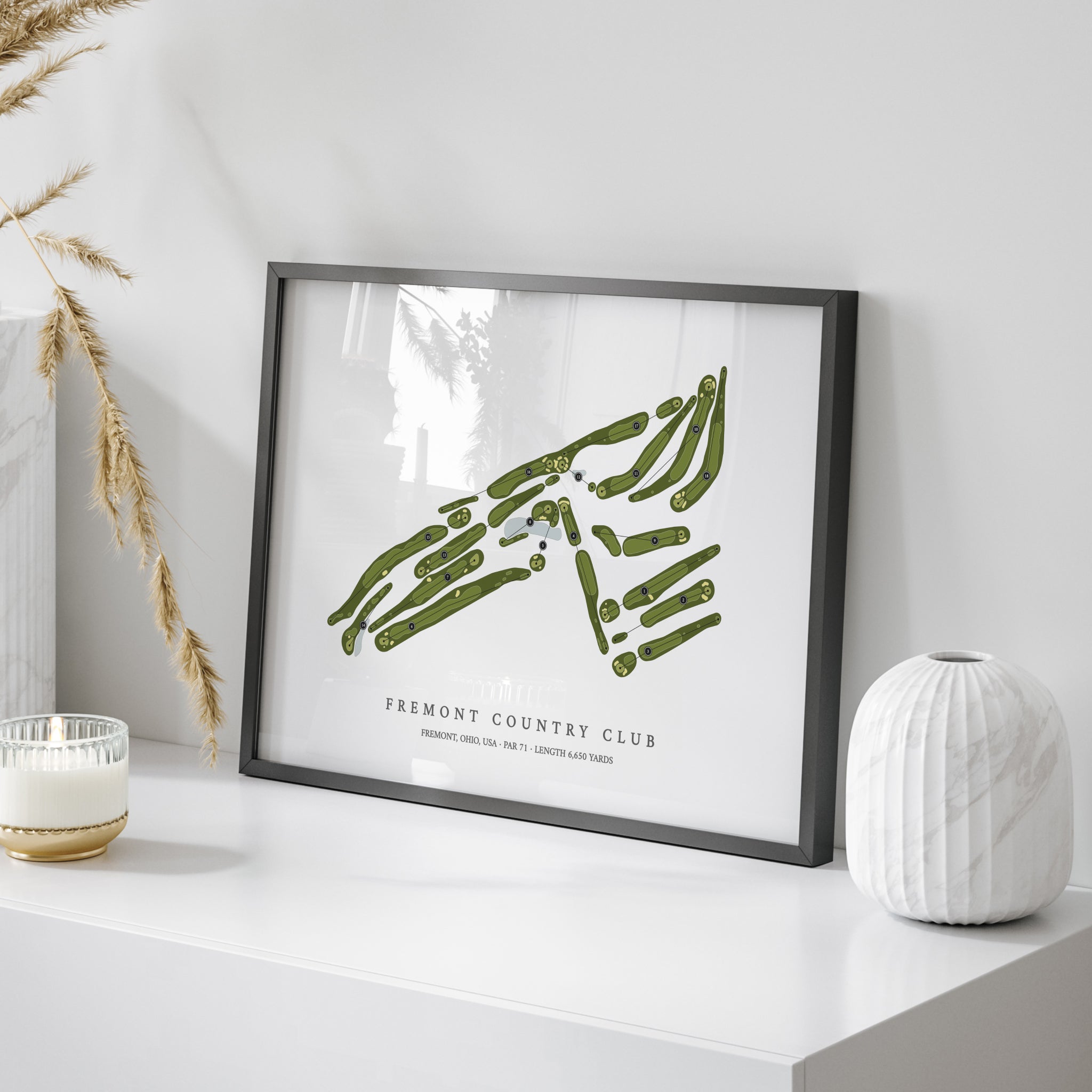 Fremont Country Club | Golf Course Map | On Table 