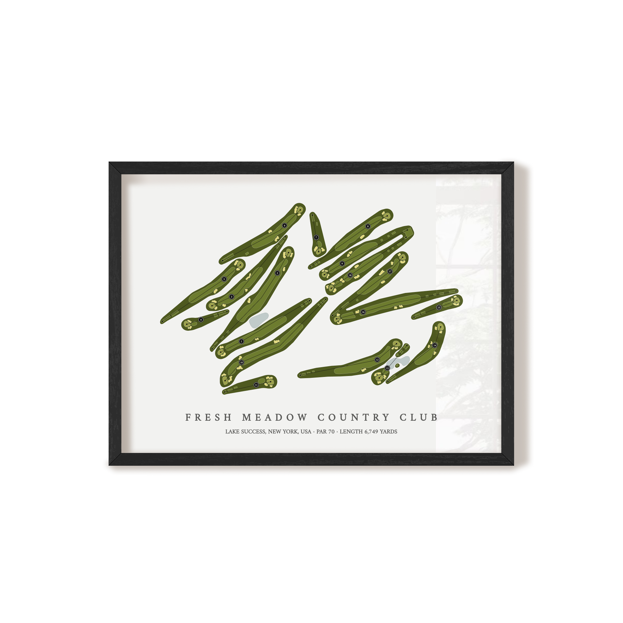 Fresh Meadow Country Club | Golf Course Map | Black+Frame 