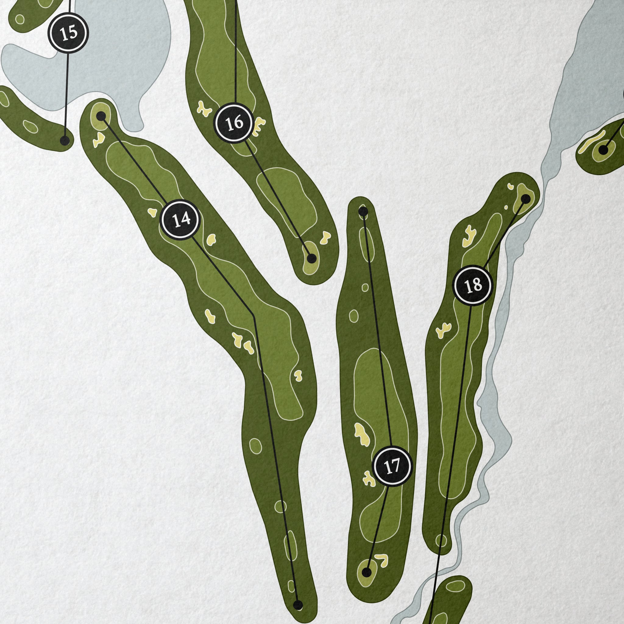 Gaillardia Country Club | Golf Course Map | Close Up 