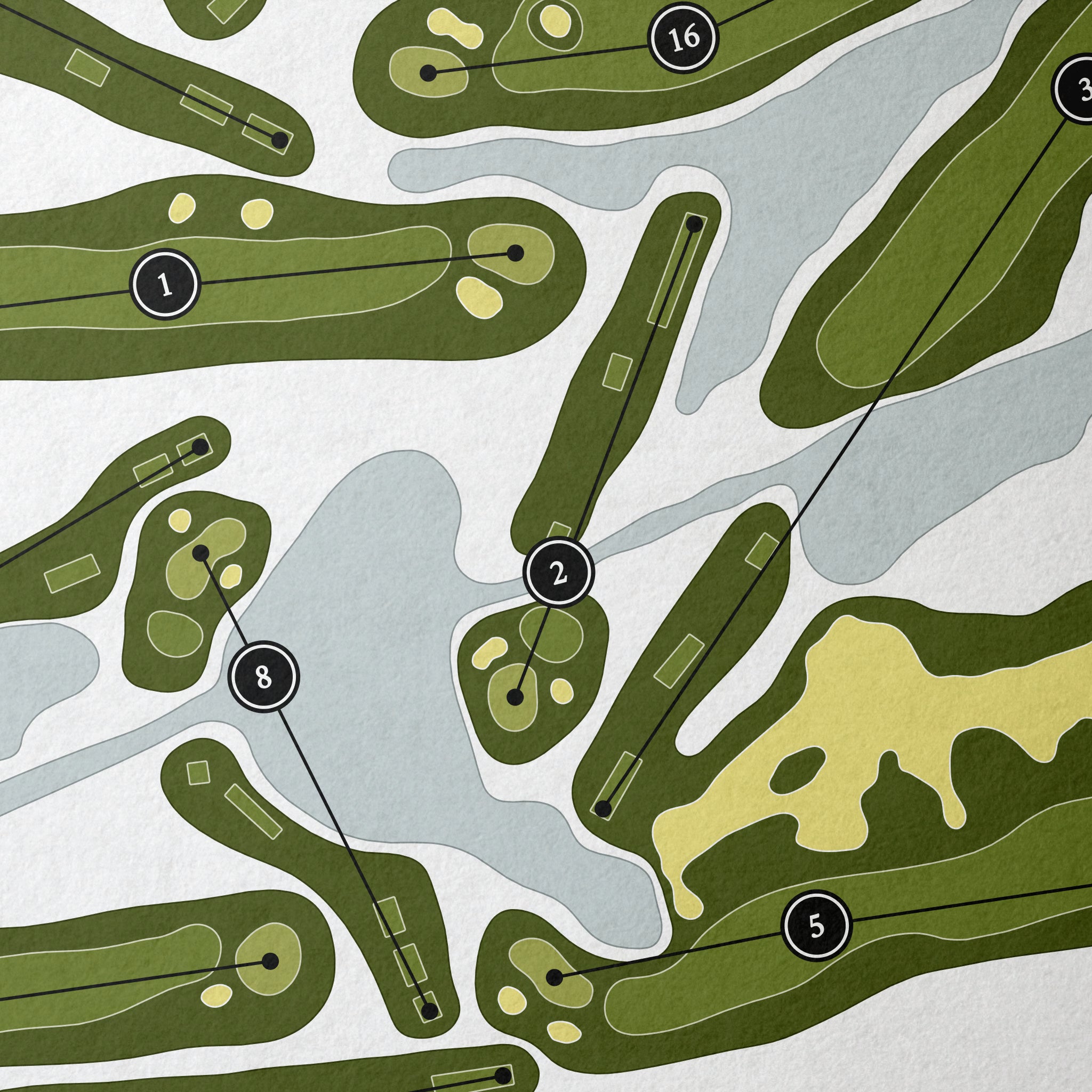 Galveston Country Club | Golf Course Map | Close Up 