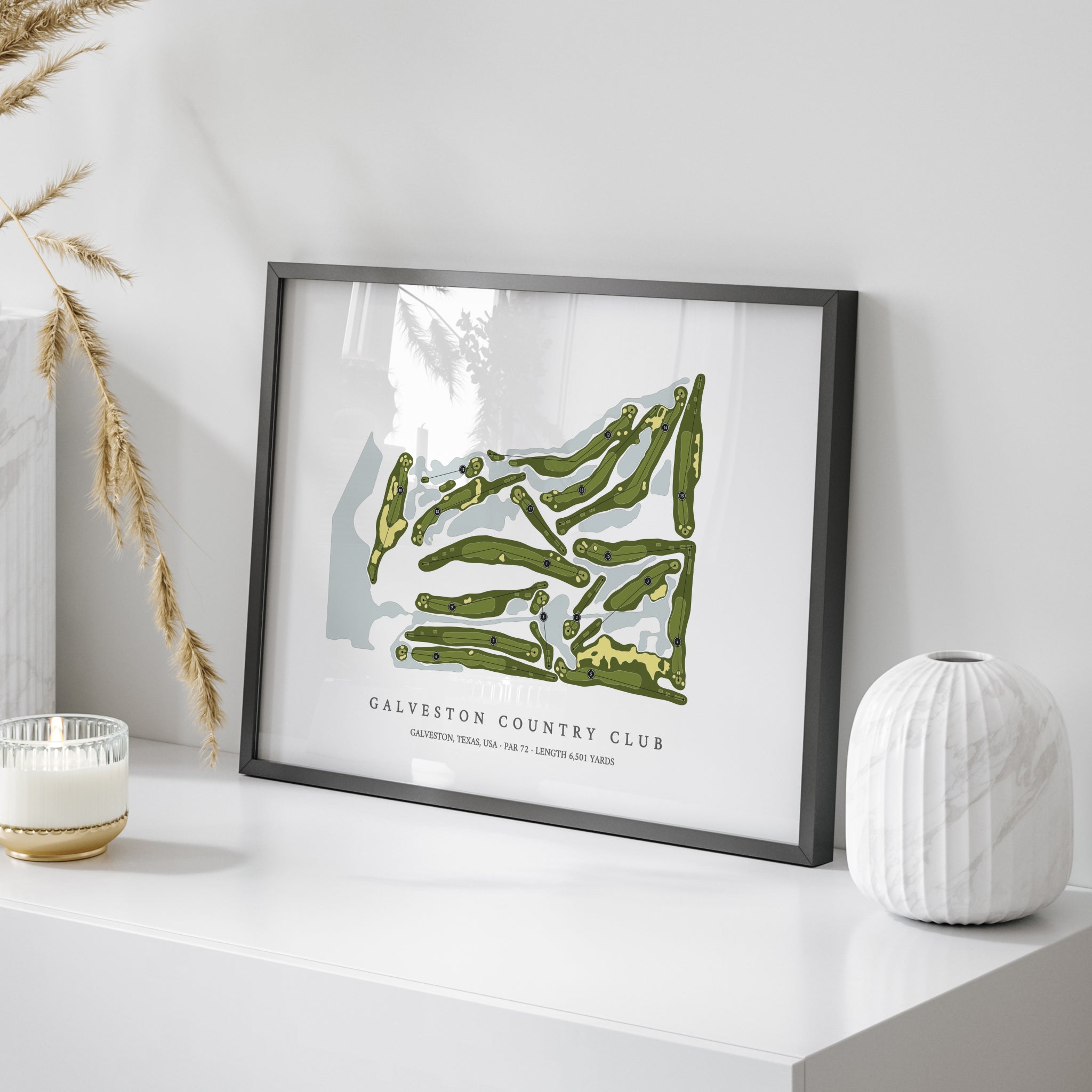 Galveston Country Club | Golf Course Map | On Table 