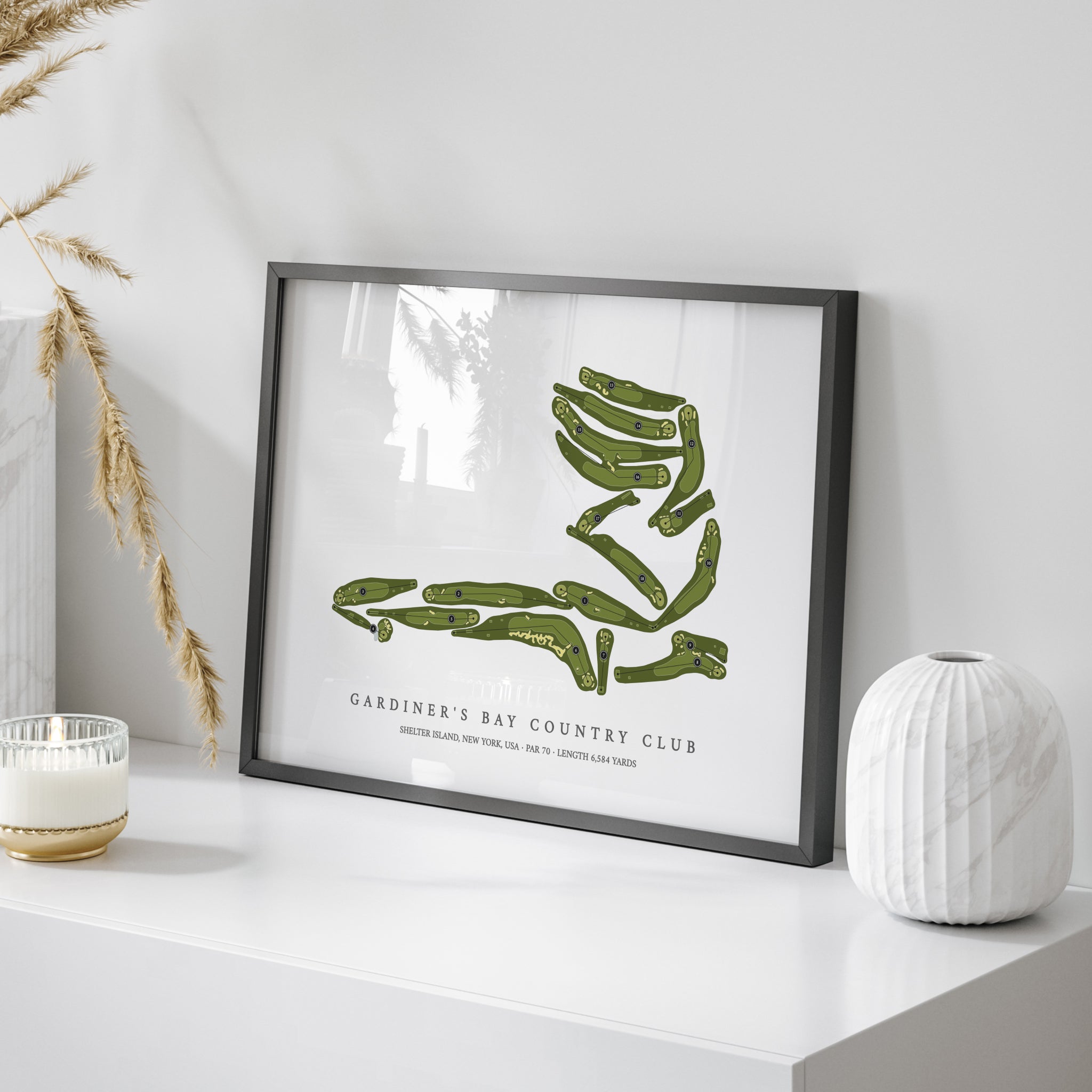 Gardiner's Bay Country Club | Golf Course Map | On Table 