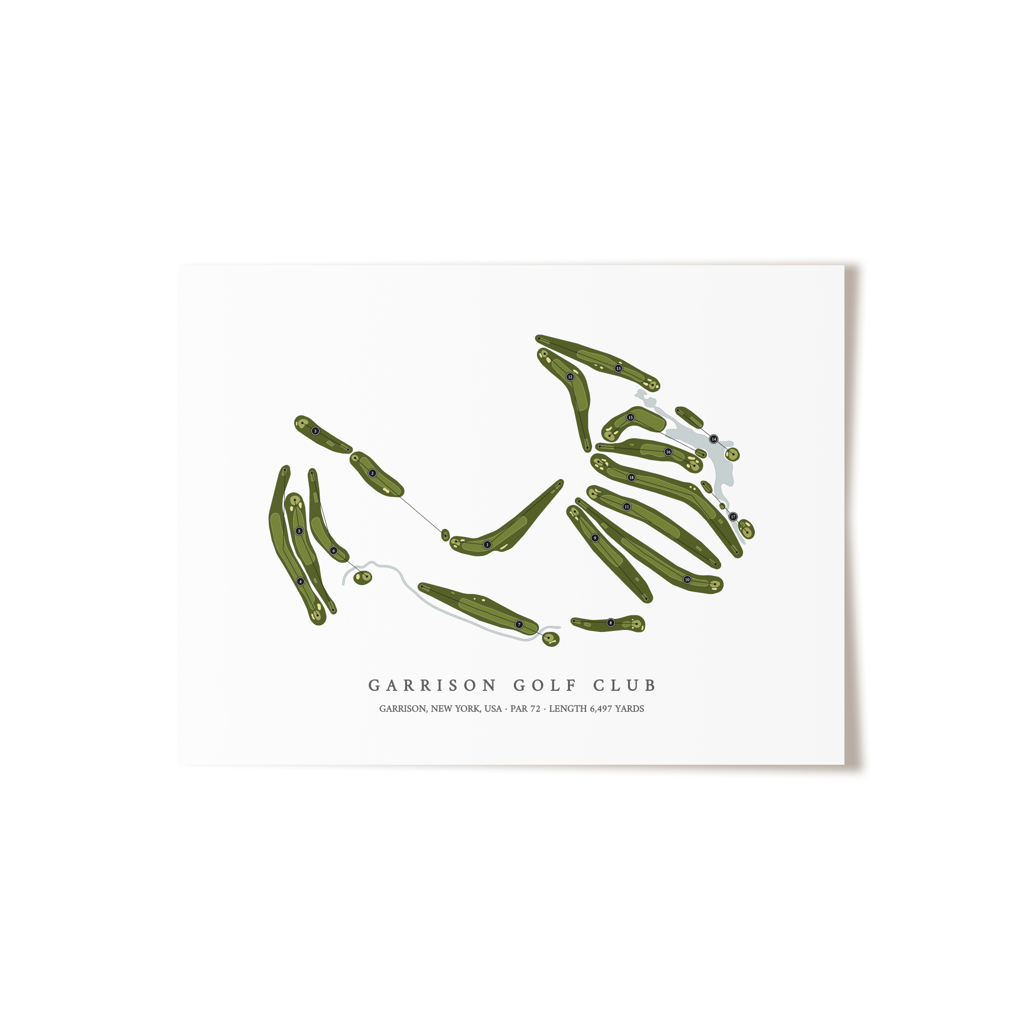 Garrison Golf Club | Golf Course Map | Unframed 
