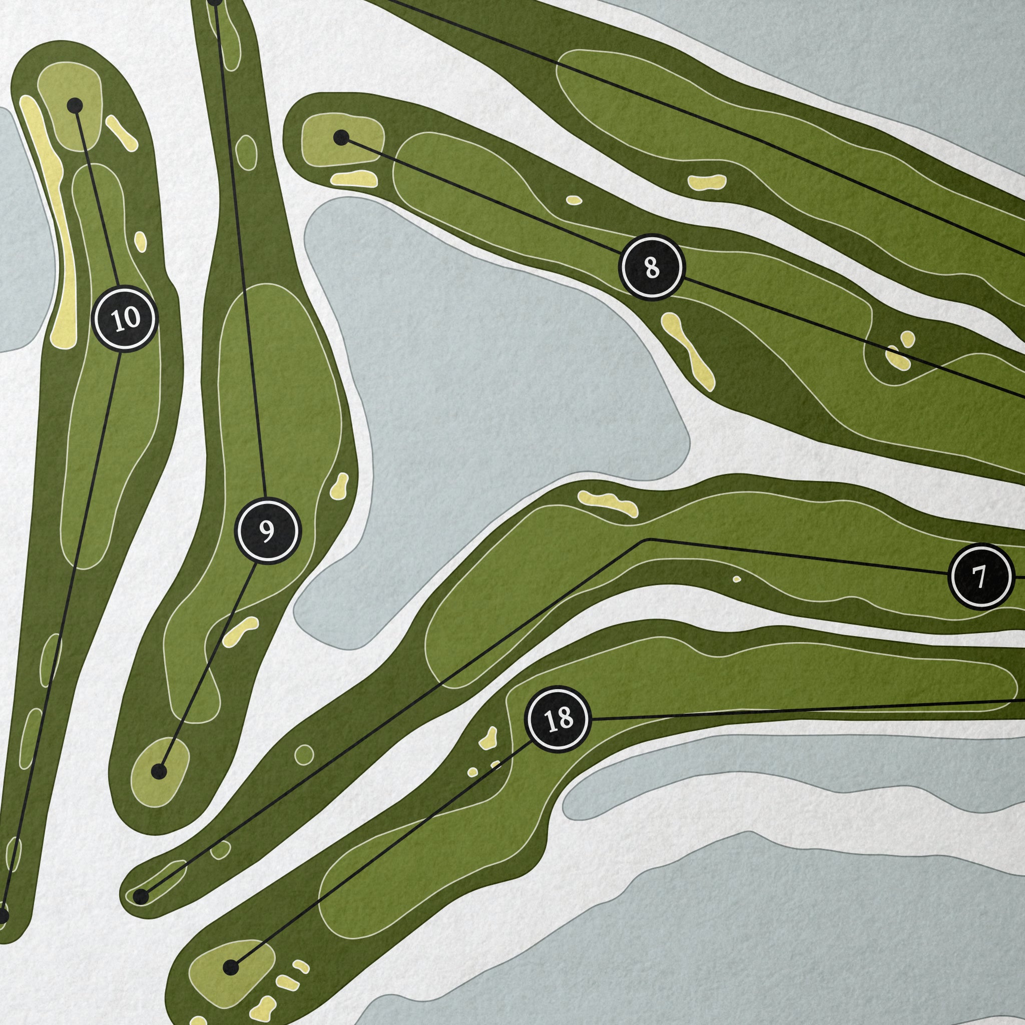 Gasparilla Golf Course | Golf Course Map | Close Up 
