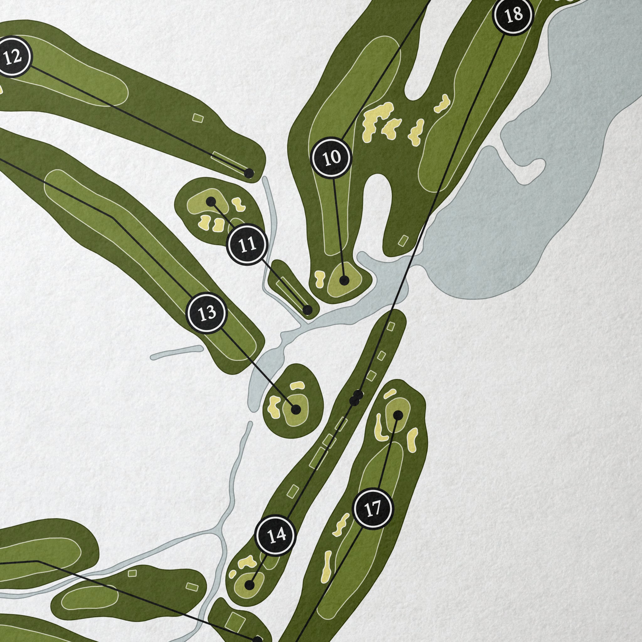 Gaston Country Club | Golf Course Map | Close Up 