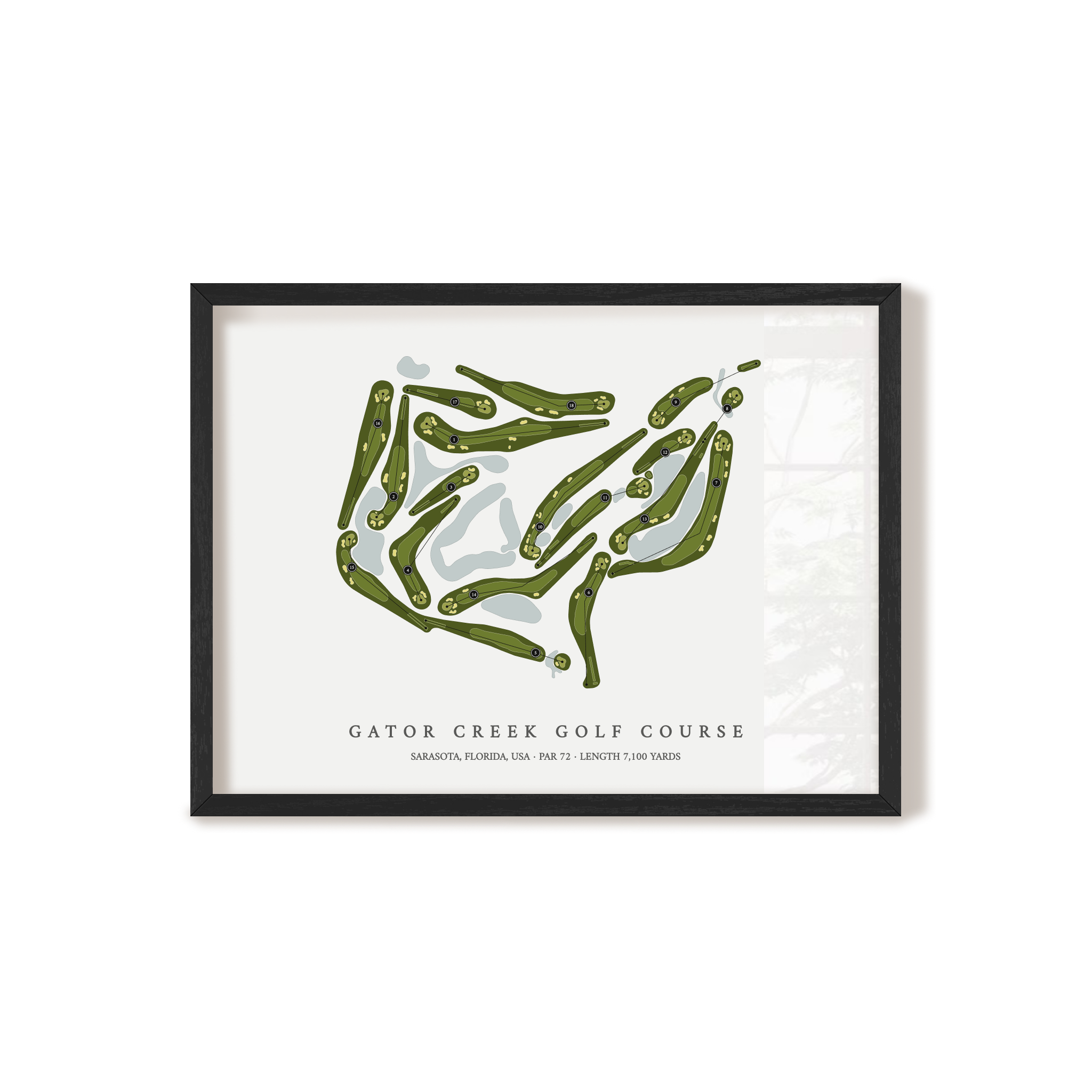 Gator Creek Golf Course | Golf Course Map | Black+Frame 