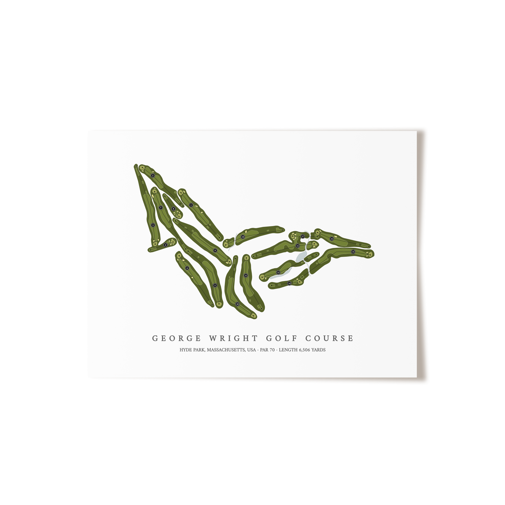 George Wright Golf Course | Golf Course Print | Unframed 