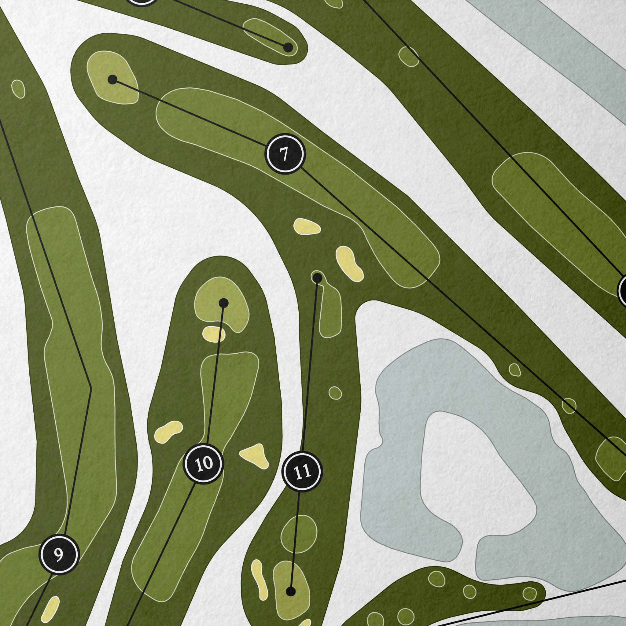 Glendale Golf Course | Golf Course Map | Close Up 