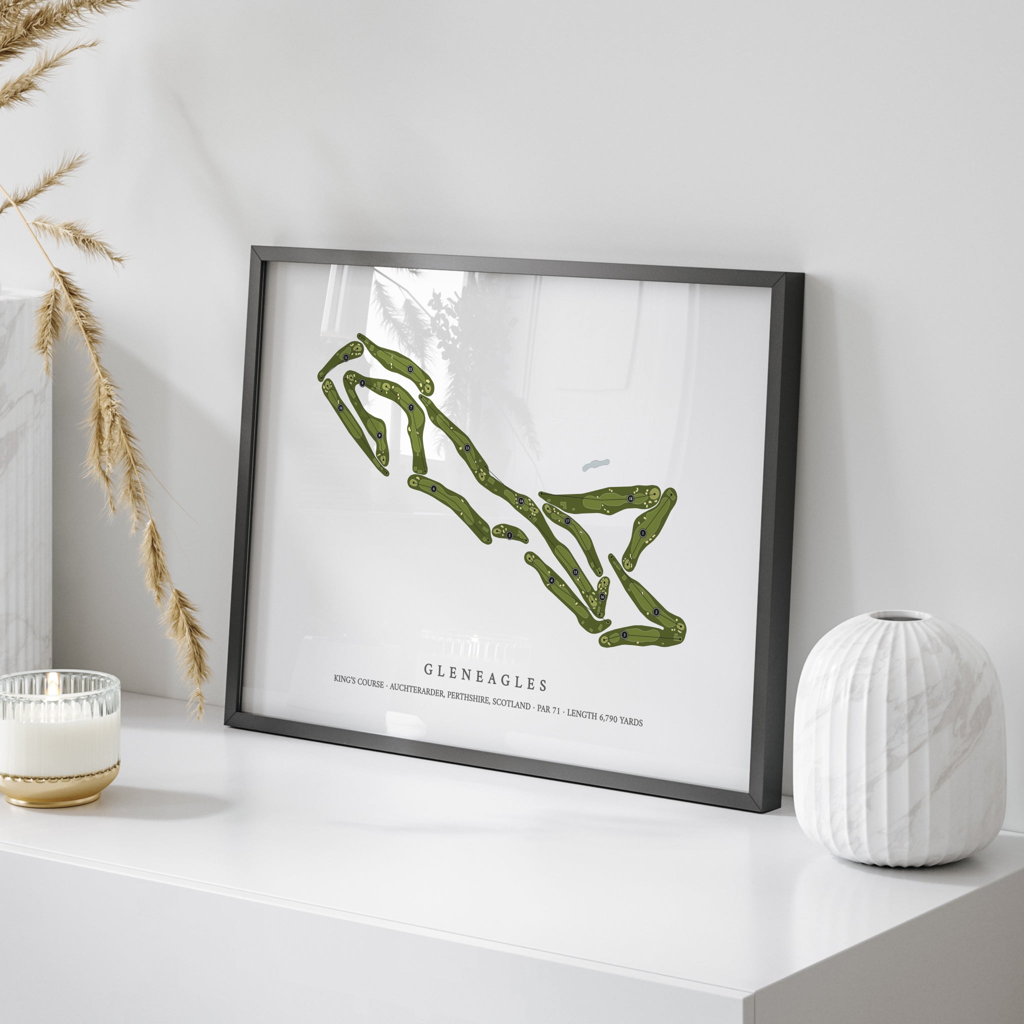 Gleneagles - King's Course | Golf Course Map | On Table 