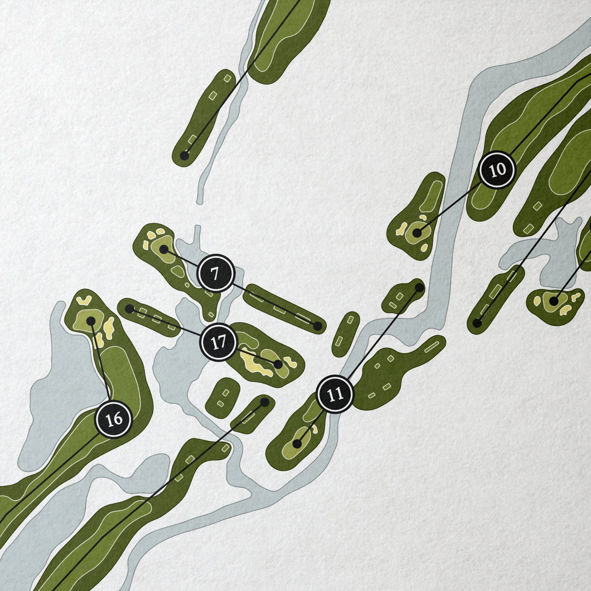 Gleneagles Country Club - Kings Course | Golf Course Map | Close Up 