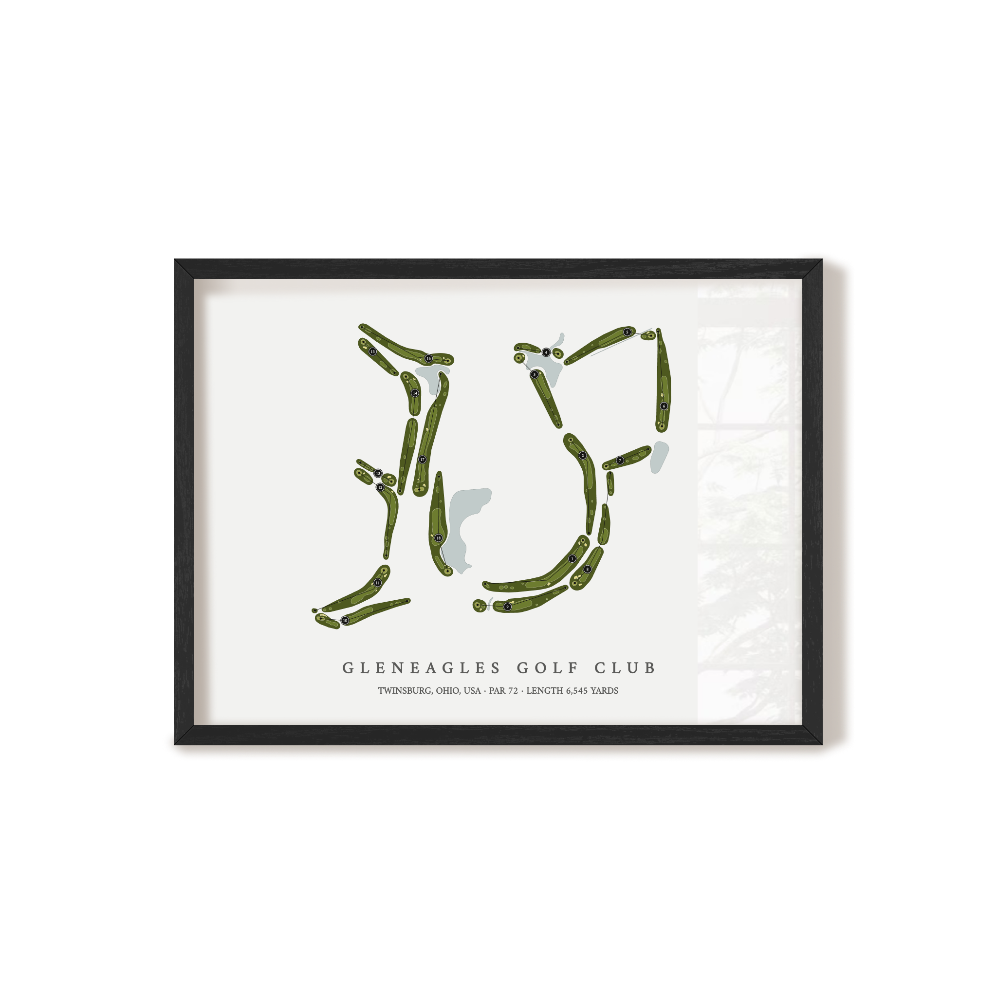 Gleneagles Golf Club | Golf Course Map | Black+Frame