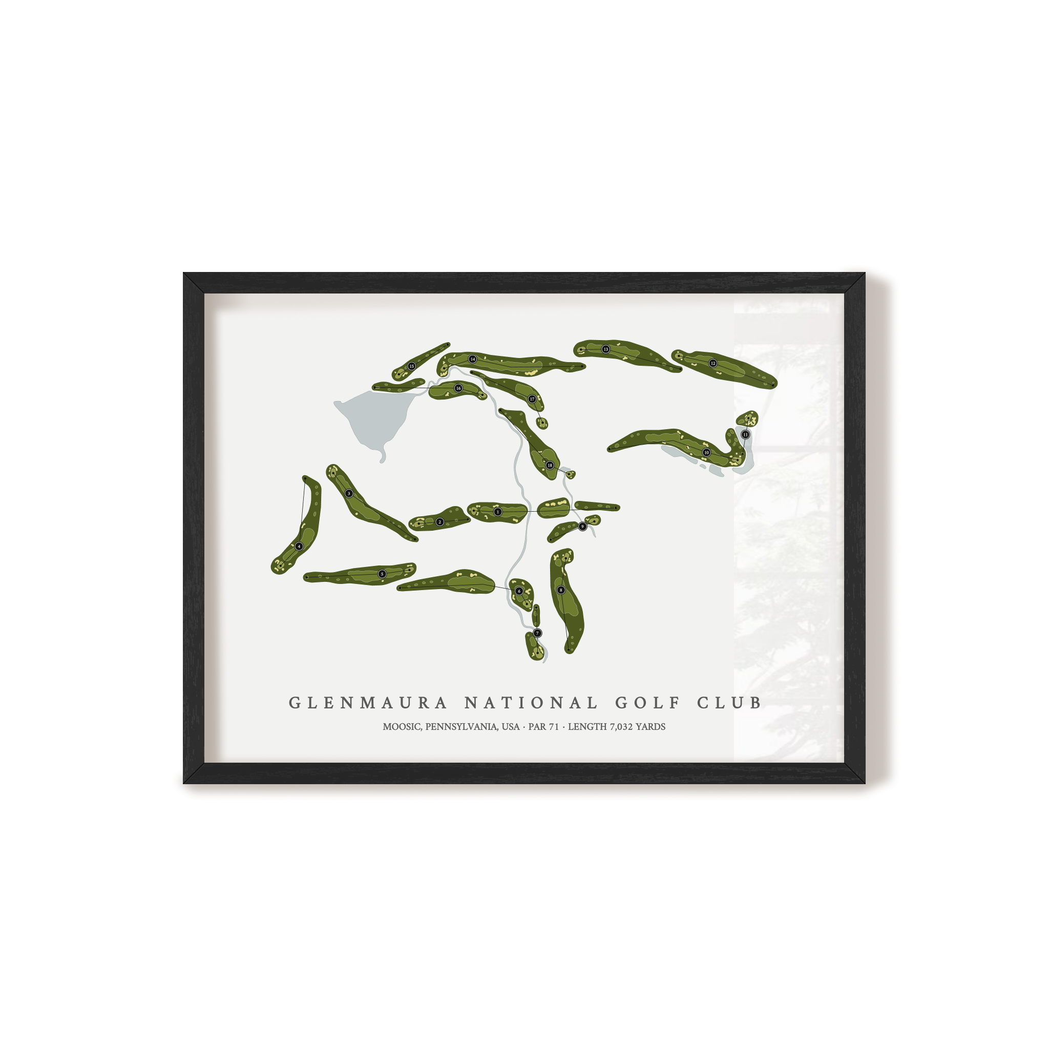 Glenmaura National Golf Club | Golf Course Map | Black Frame 