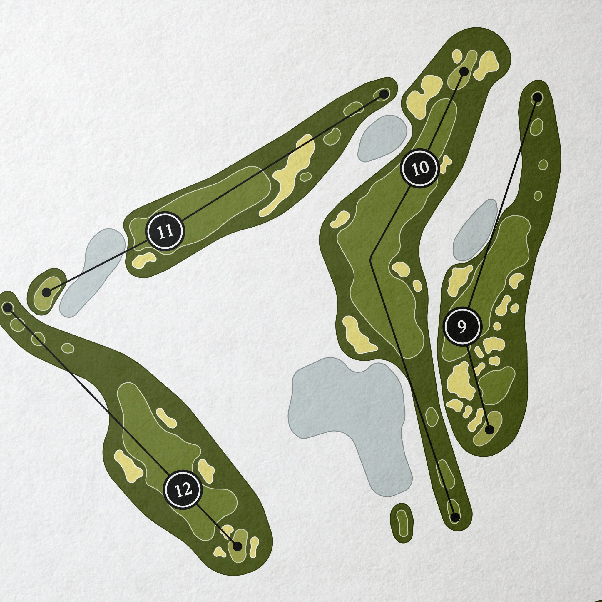 Glenmoor Country Club | Golf Course Map | Close Up