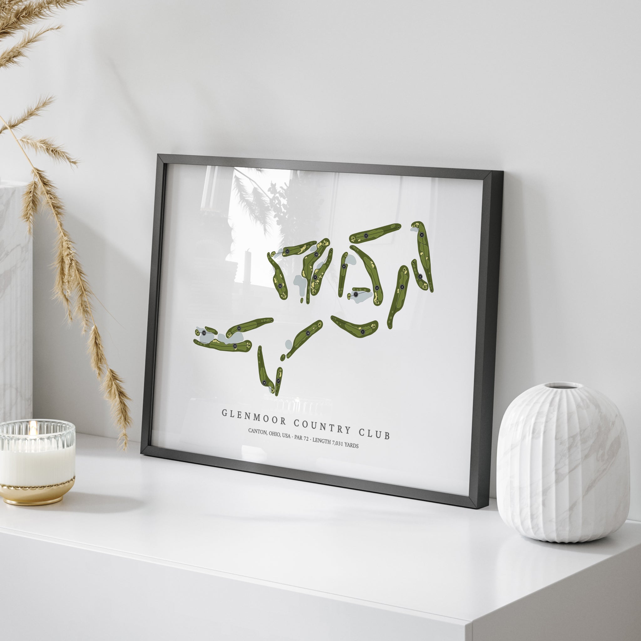 Glenmoor Country Club | Golf Course Map | On Table