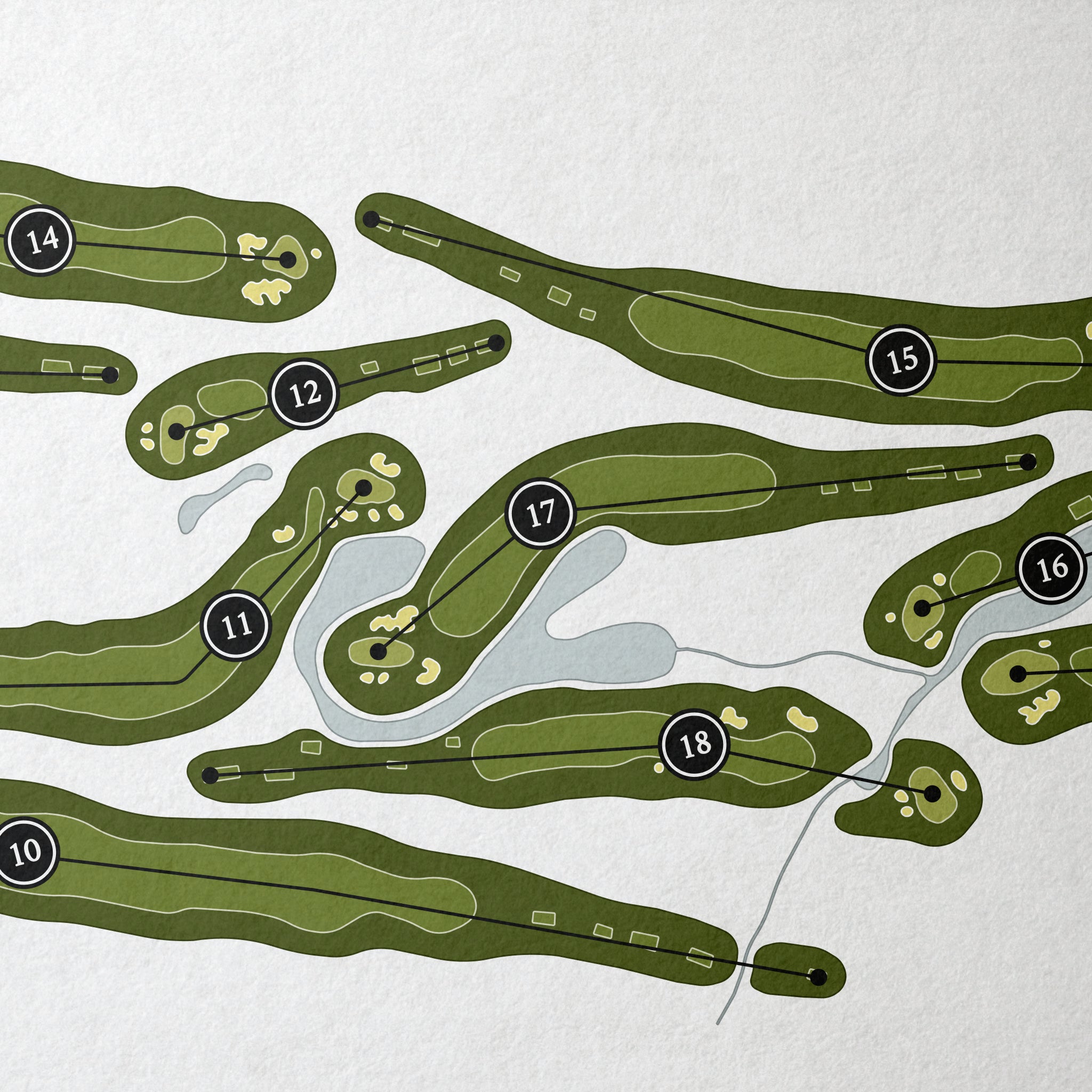 Golfcrest Country Club | Golf Course Map | Close Up 