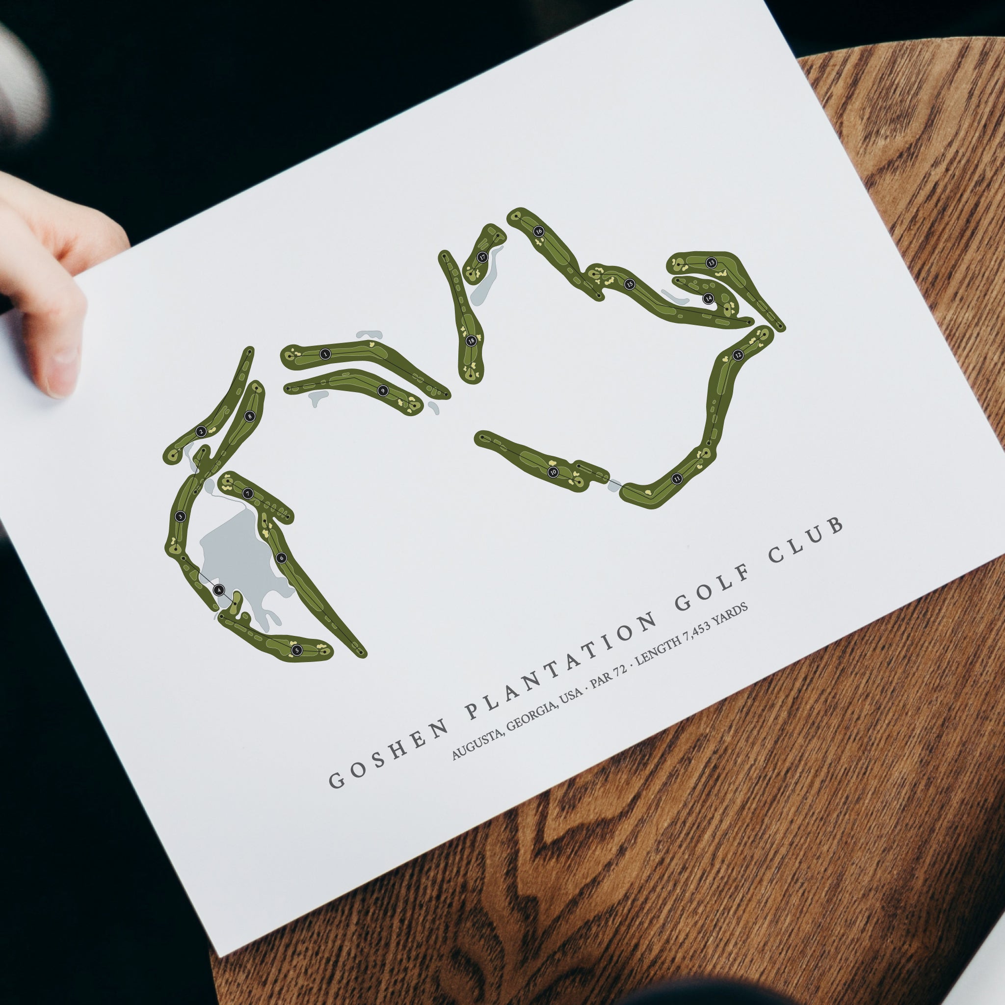 Goshen Plantation Golf Club | Golf Course Map | With Laptop 