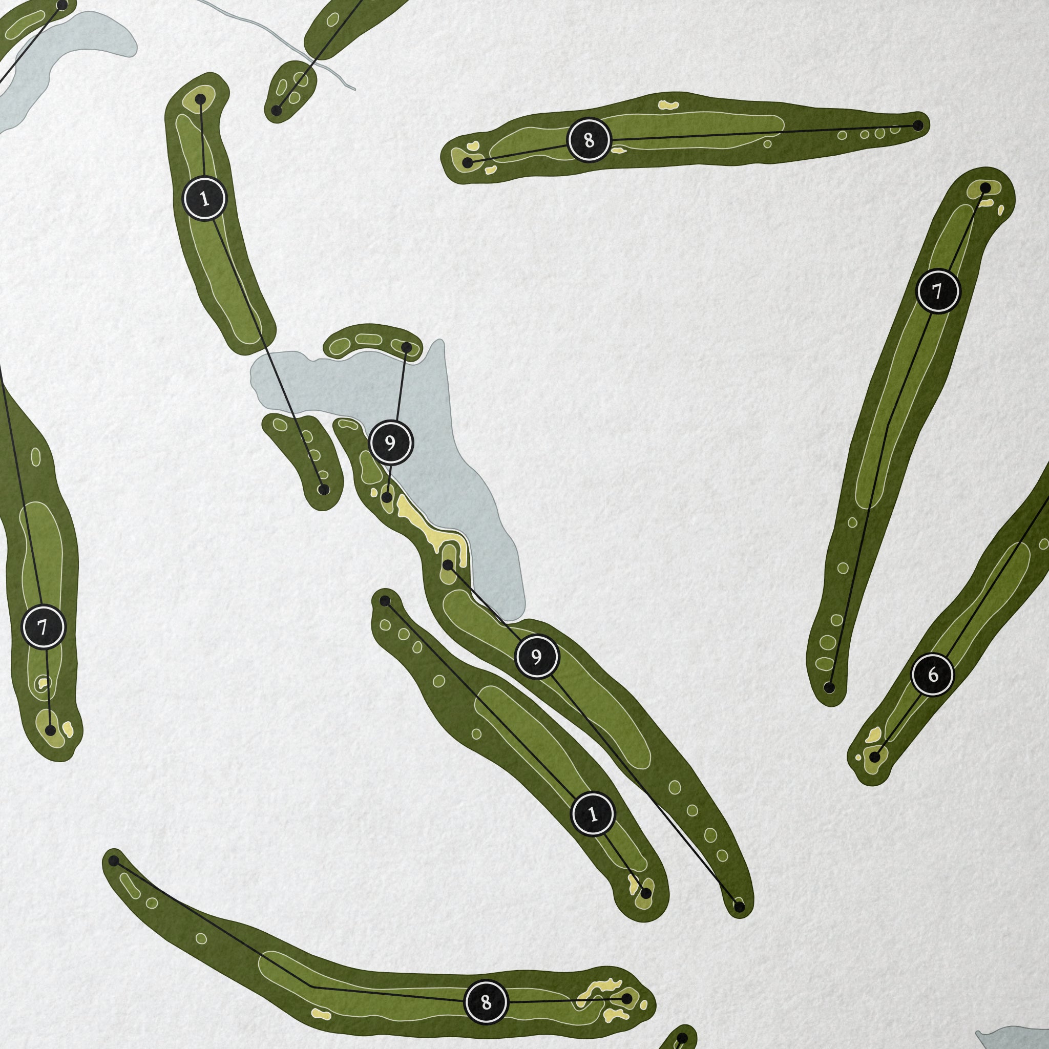 Governors Club | Golf Course Map | Close Up 