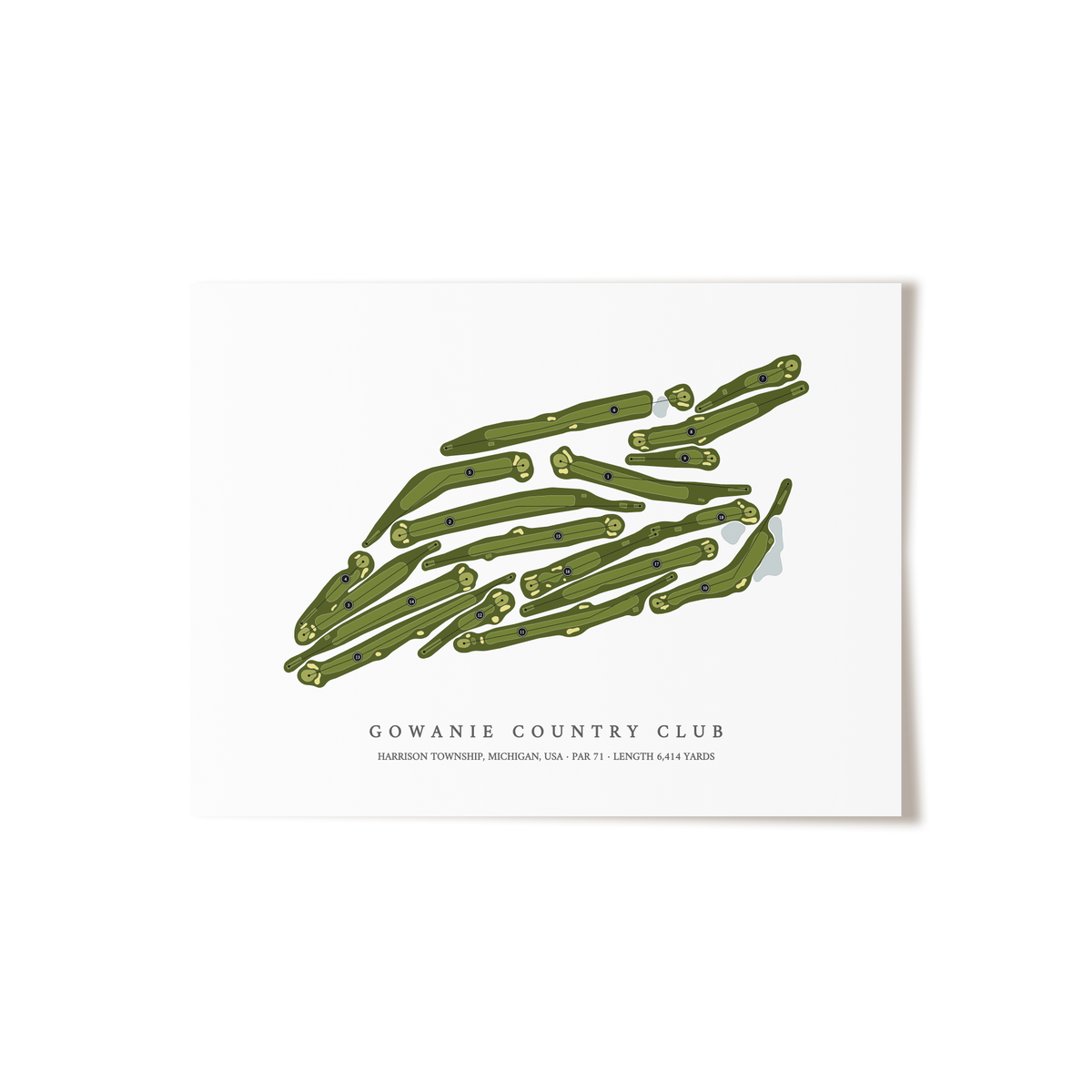 Gowanie Country Club | Golf Course Print | Unframed