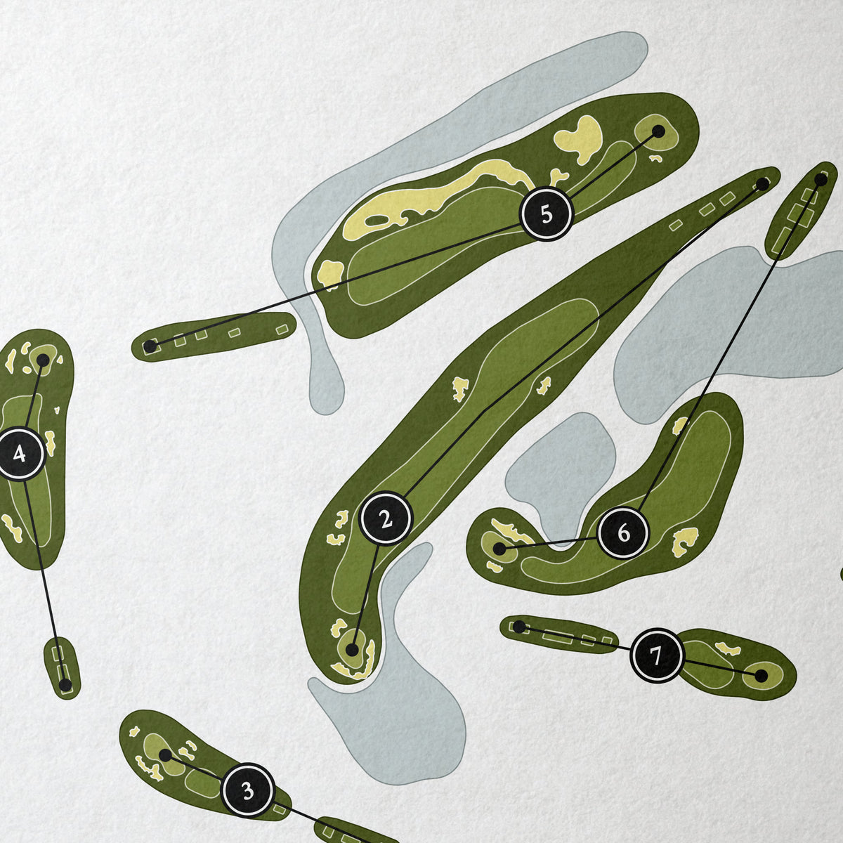 Gozzer Ranch Golf & Lake Club | Golf Course Print | Close Up