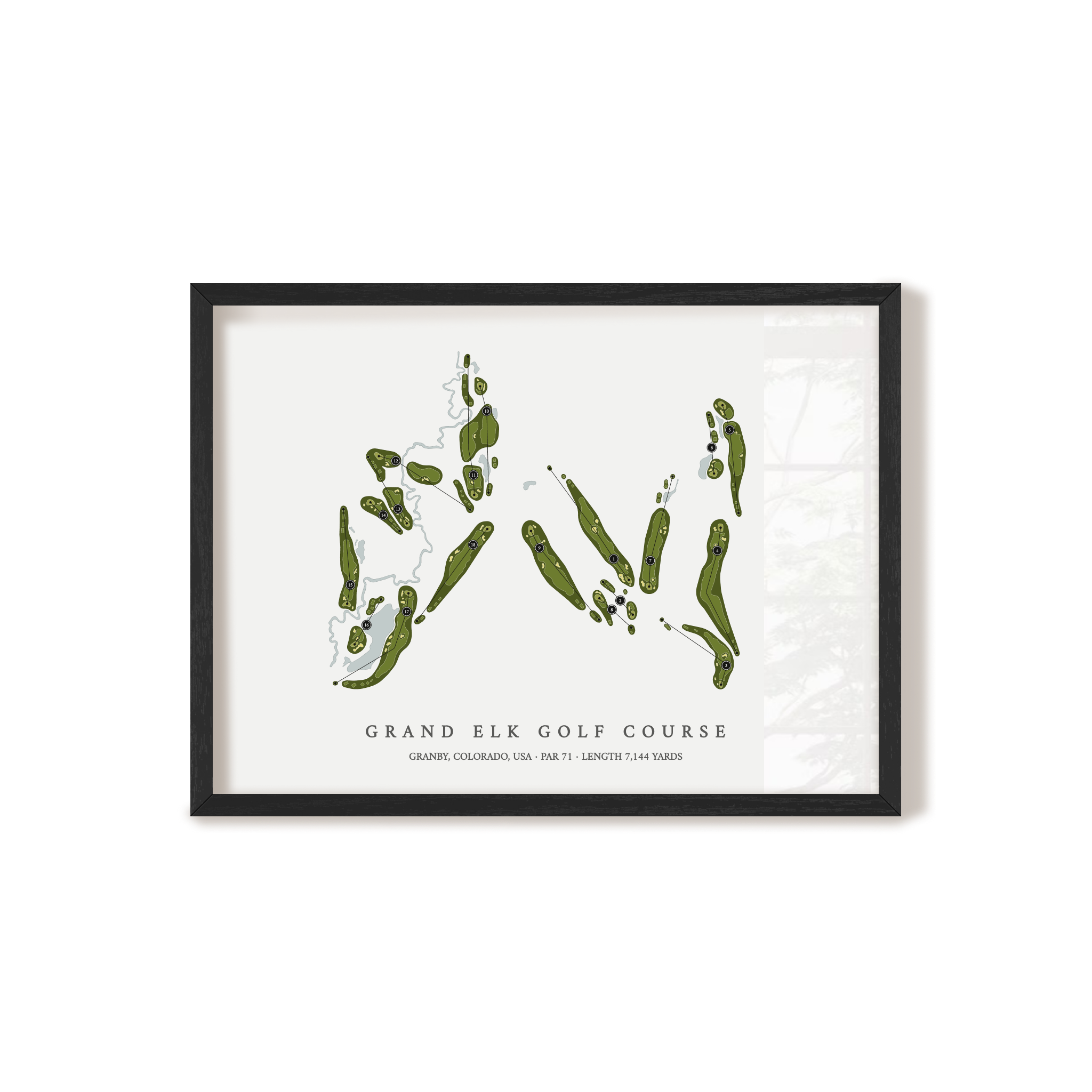 Grand Elk Golf Course | Golf Course Print | Black Frame 