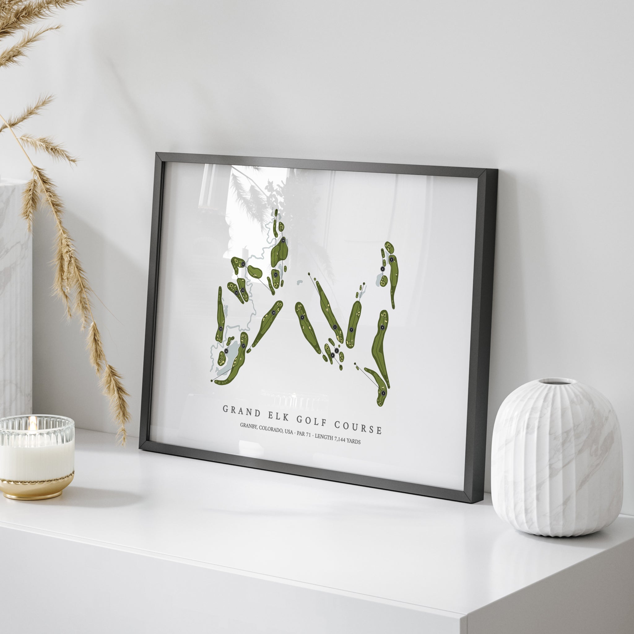 Grand Elk Golf Course | Golf Course Print | On Table 