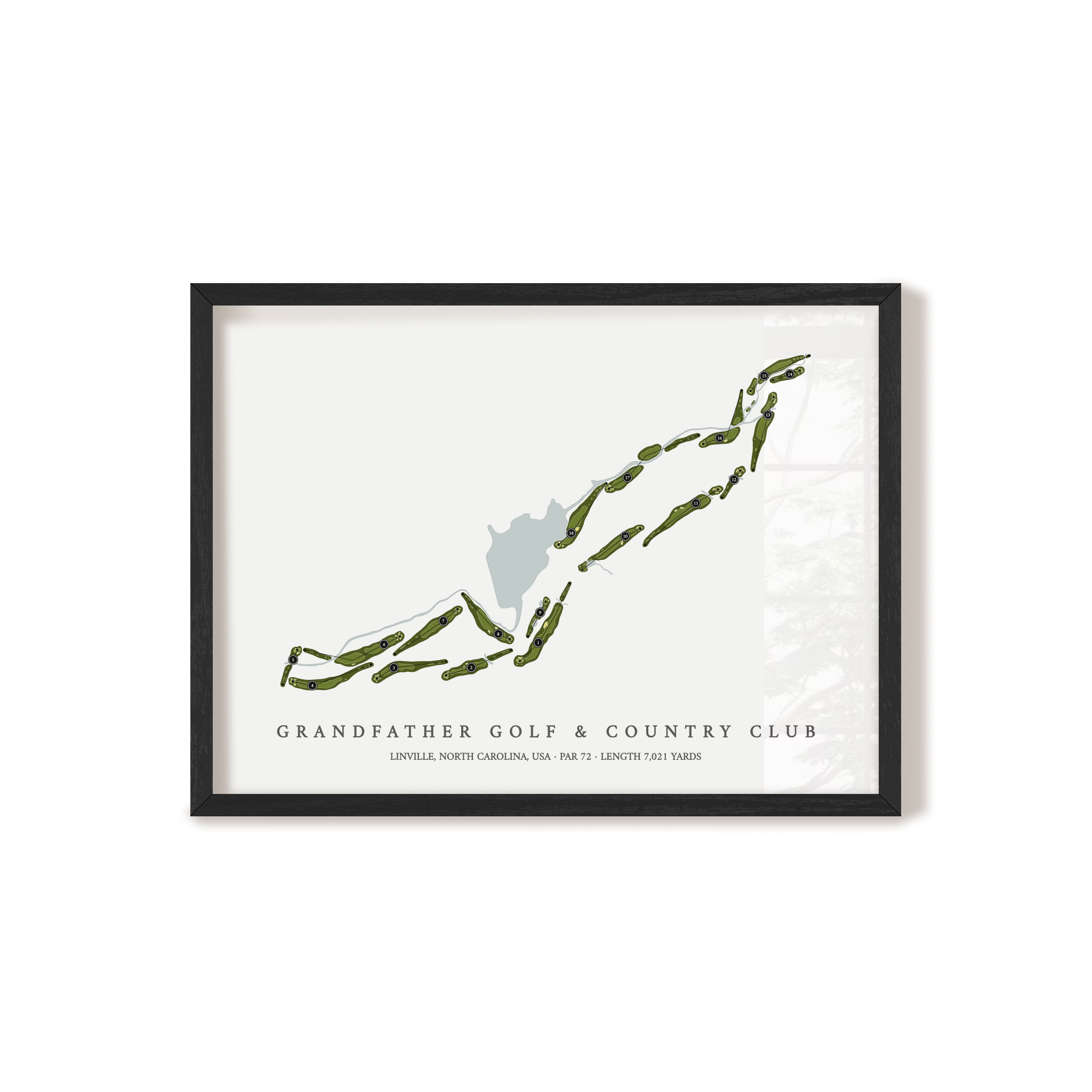 Grandfather Golf & Country Club | Golf Course Map | Black Frame 