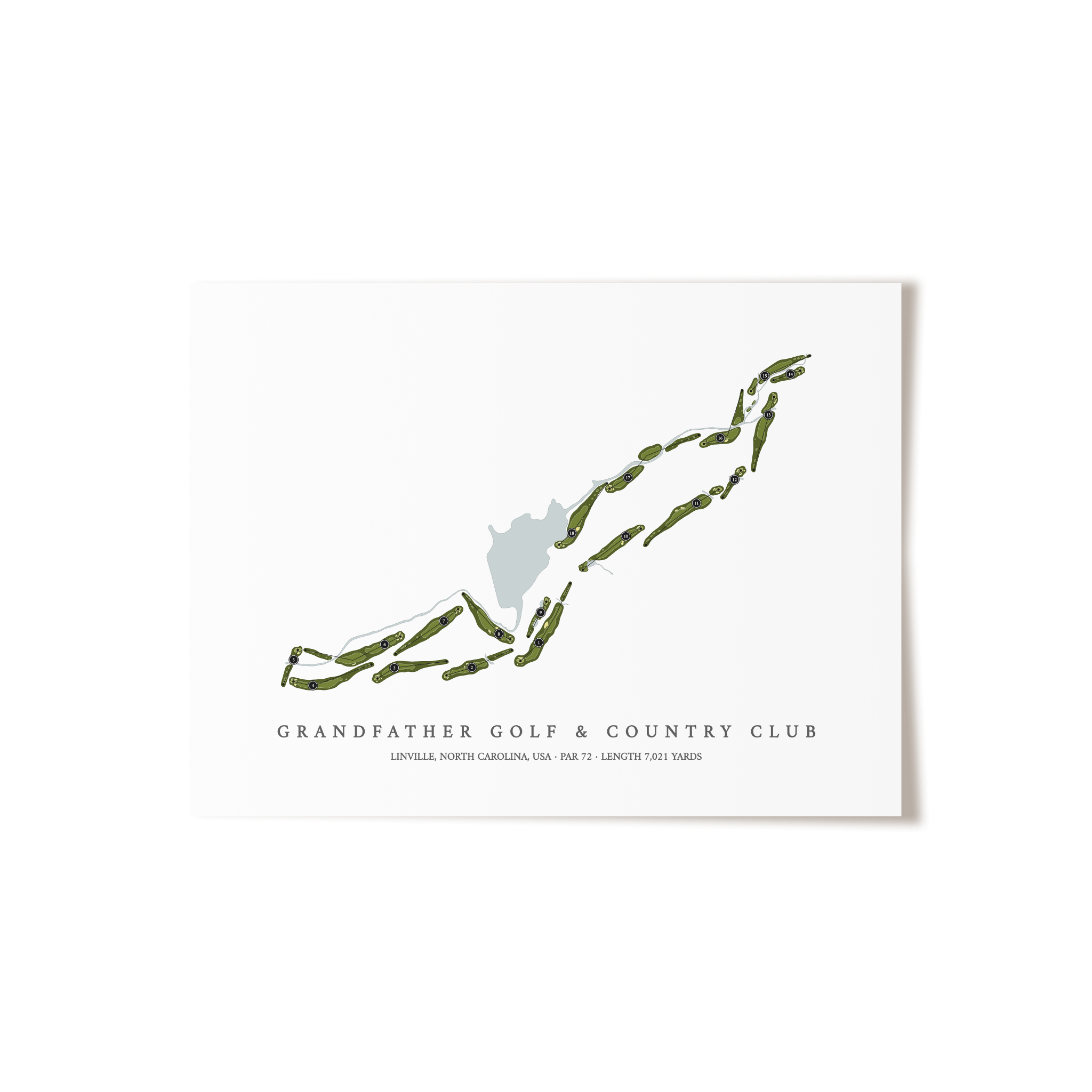 Grandfather Golf & Country Club | Golf Course Map | Unframed 